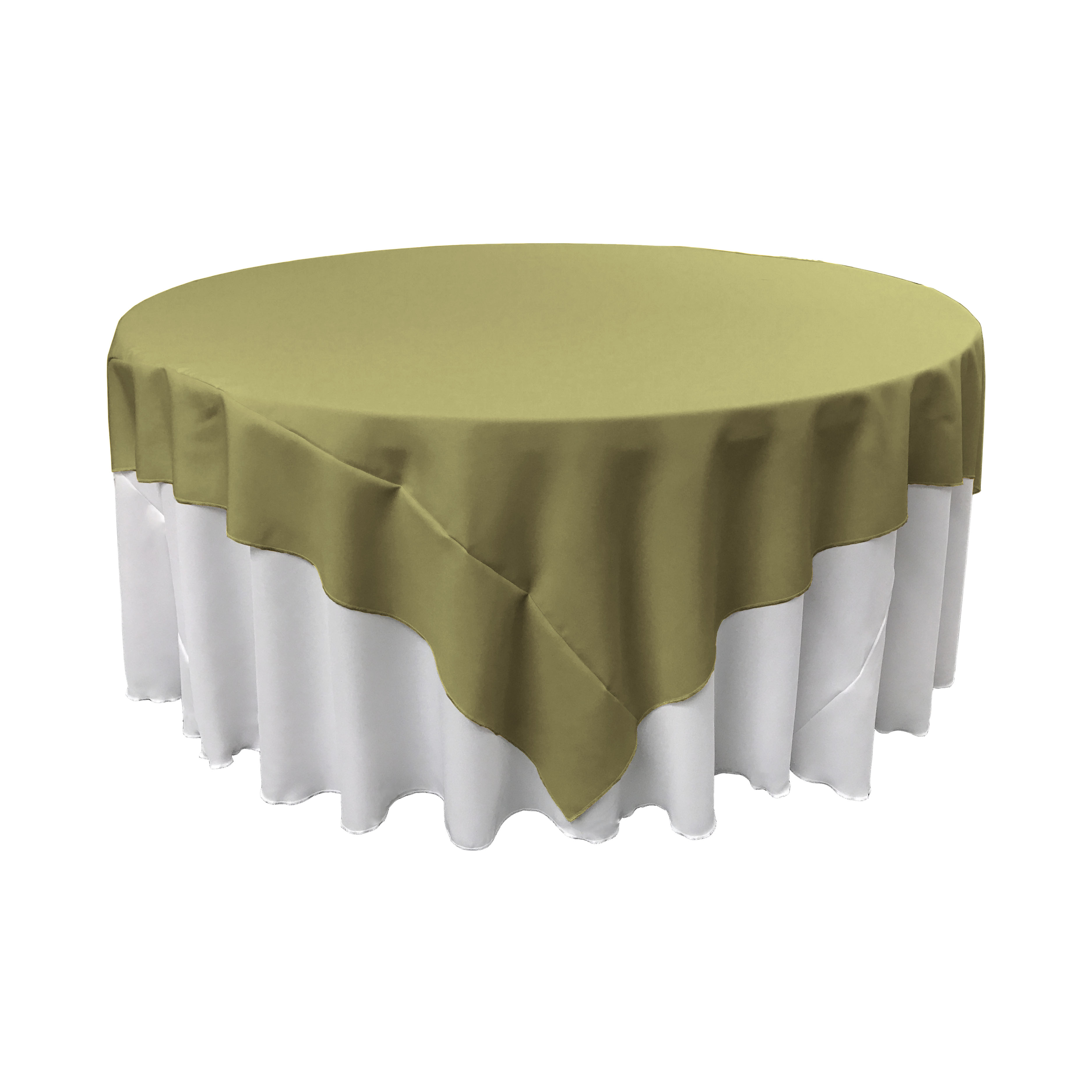 LA Linen Polyester Poplin Square Tablecloth, 90 by 90-Inch, Dark Sage