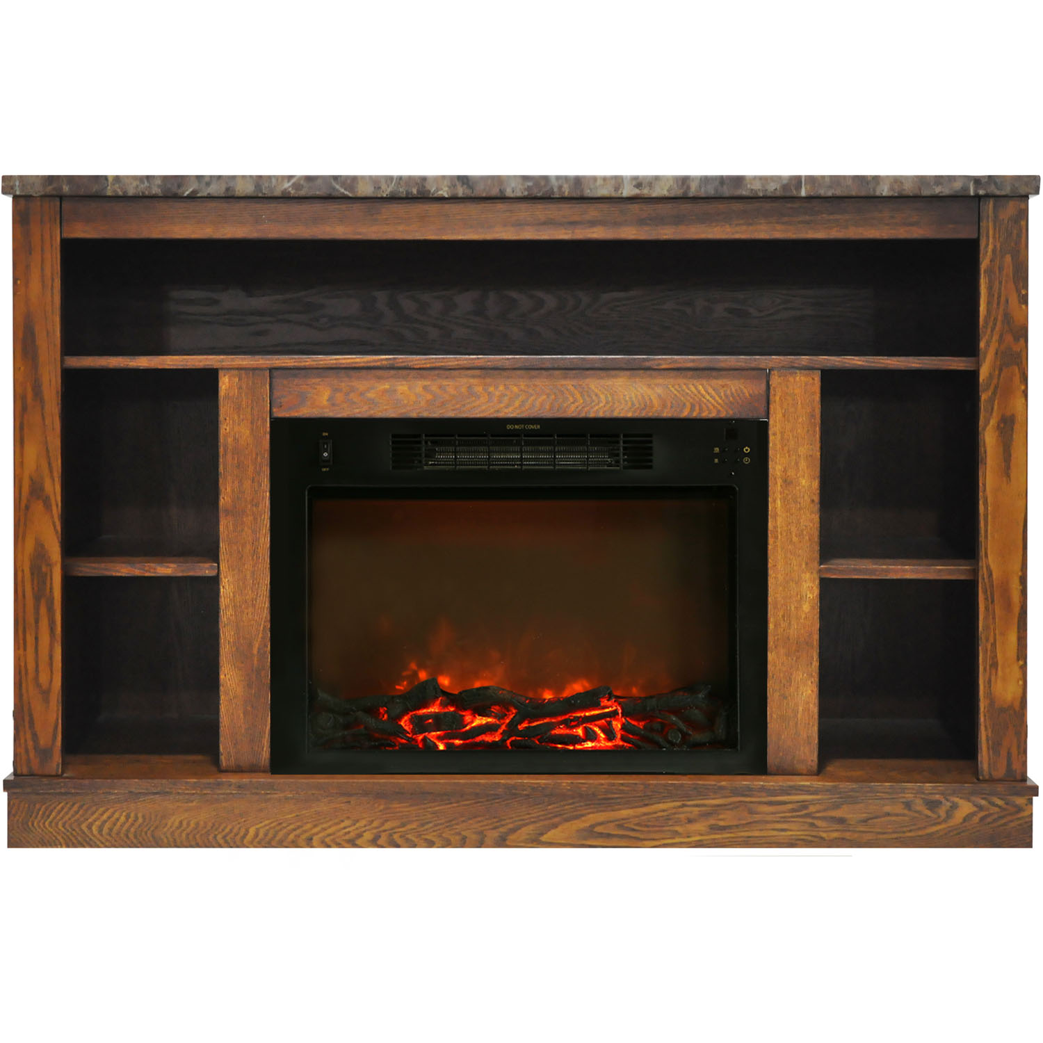 Hanover Oxford 47 In. Electric Fireplace with 1500W Charred Log Insert