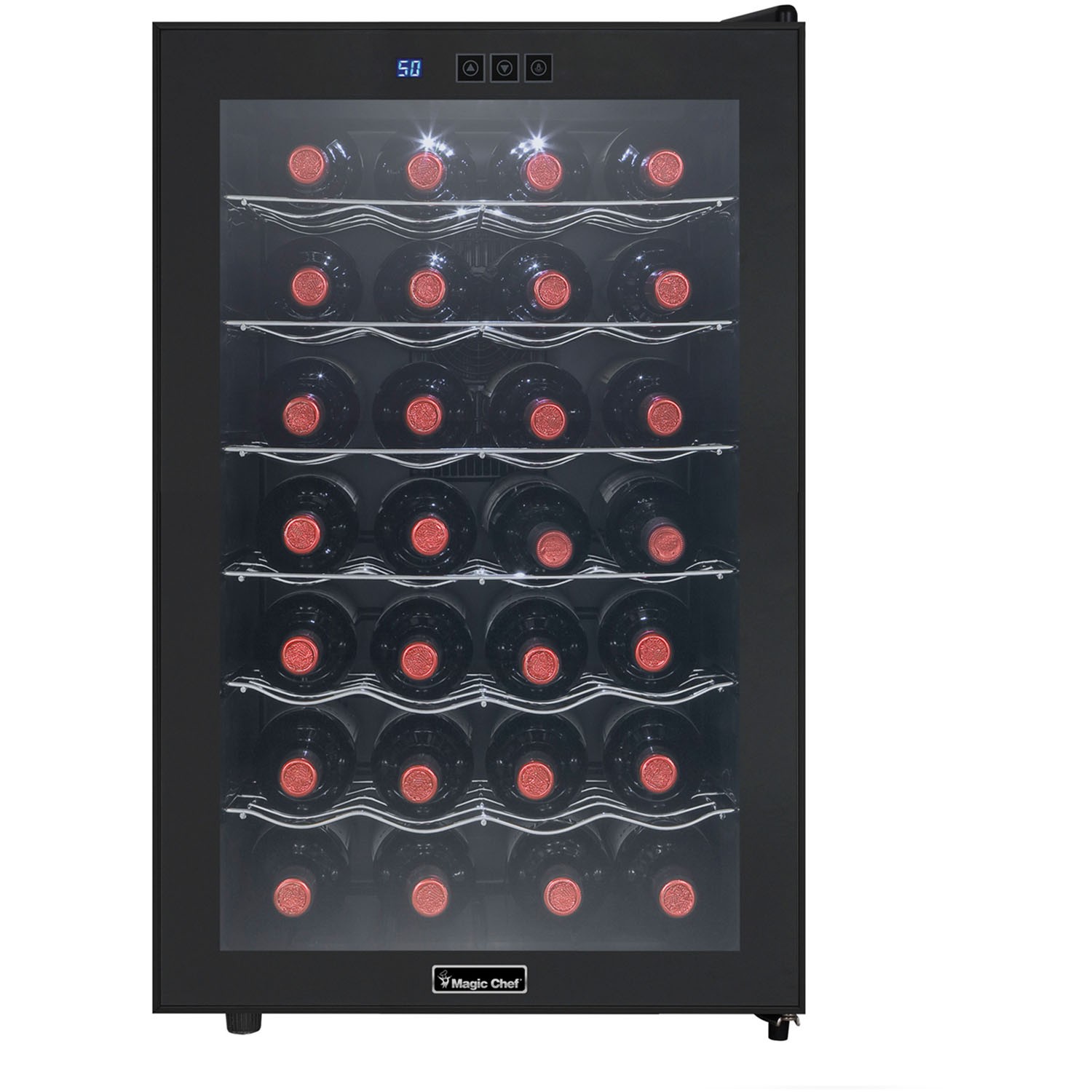 Magic Chef MCWC28B 28Bottle SingleZone Wine Cooler in Black eBay