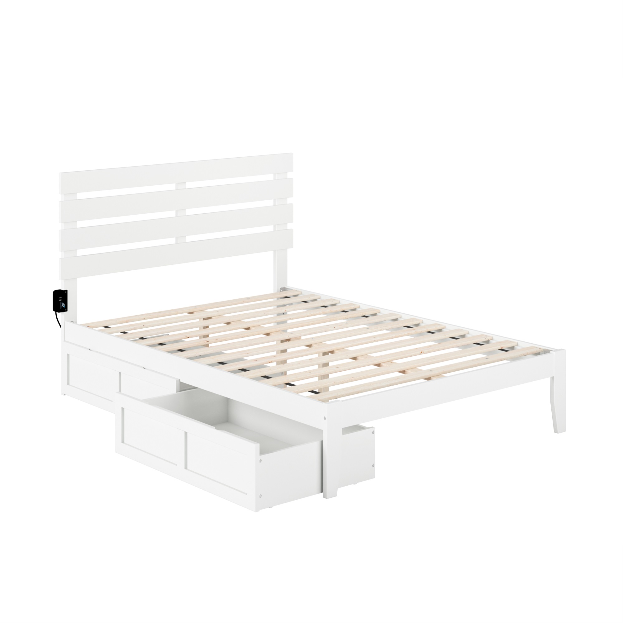 Oxford Full Bed with USB Turbo Charger and 2 Drawers