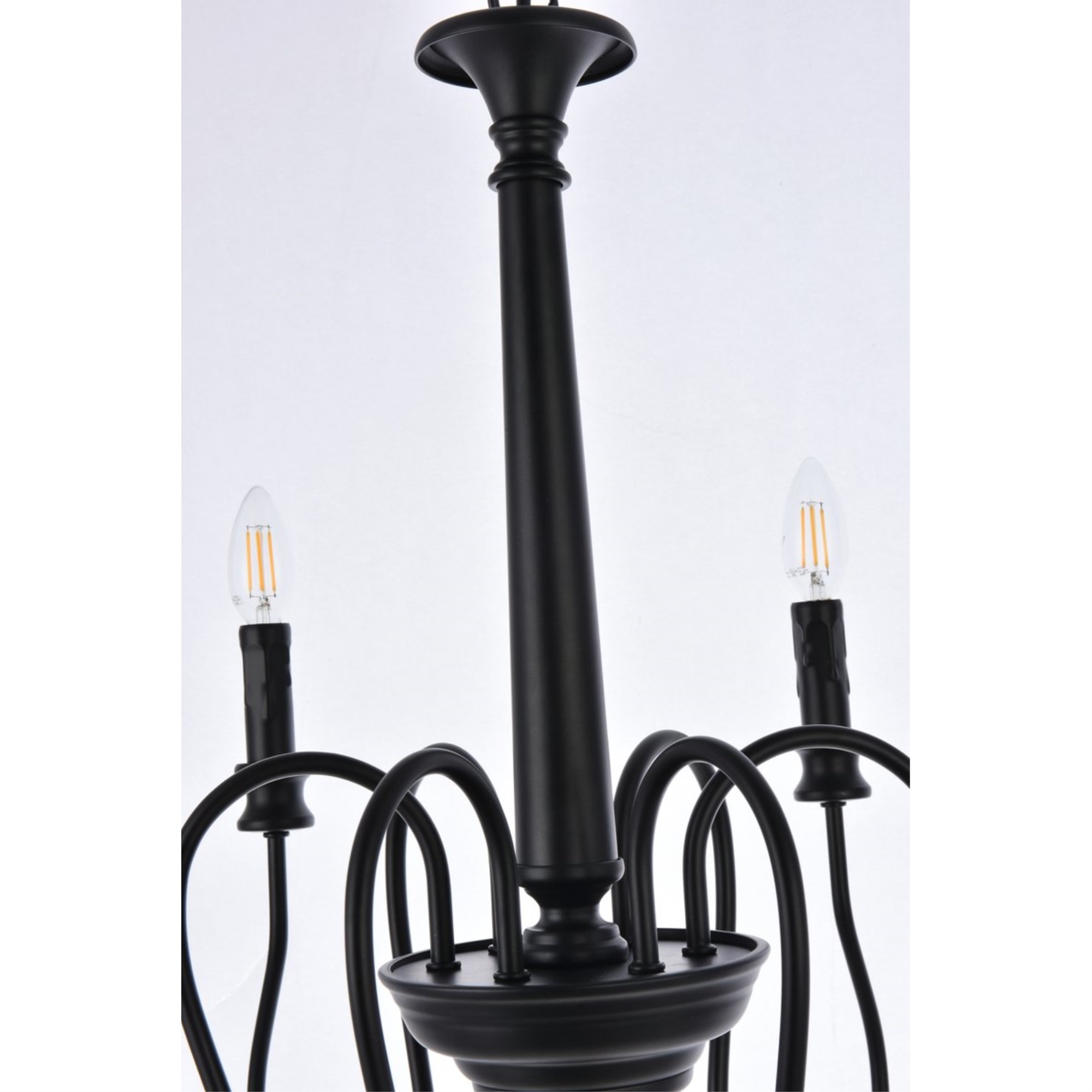 Living District LD7044D26BK Flynx 6 Light 26 inch Black Pendant Ceiling