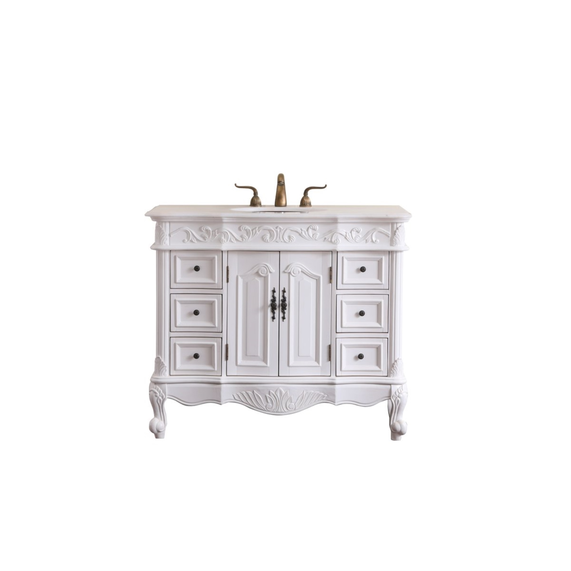 Details About 42 In Single Bathroom Vanity Set Antique White Vf38842aw Details About 42 In Single Bathroom Vanity Set Antique White Vf38842aw