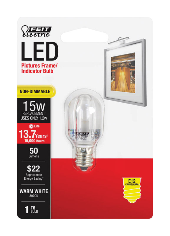Bulb Led T6 E12 Ww 1.2W