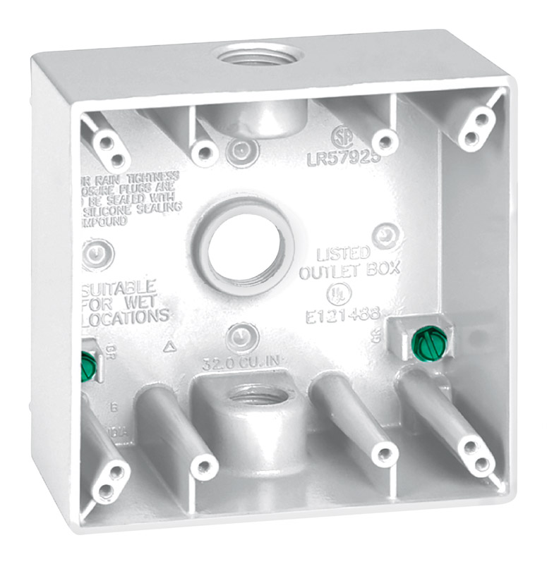 Outlet Box 2G Wht