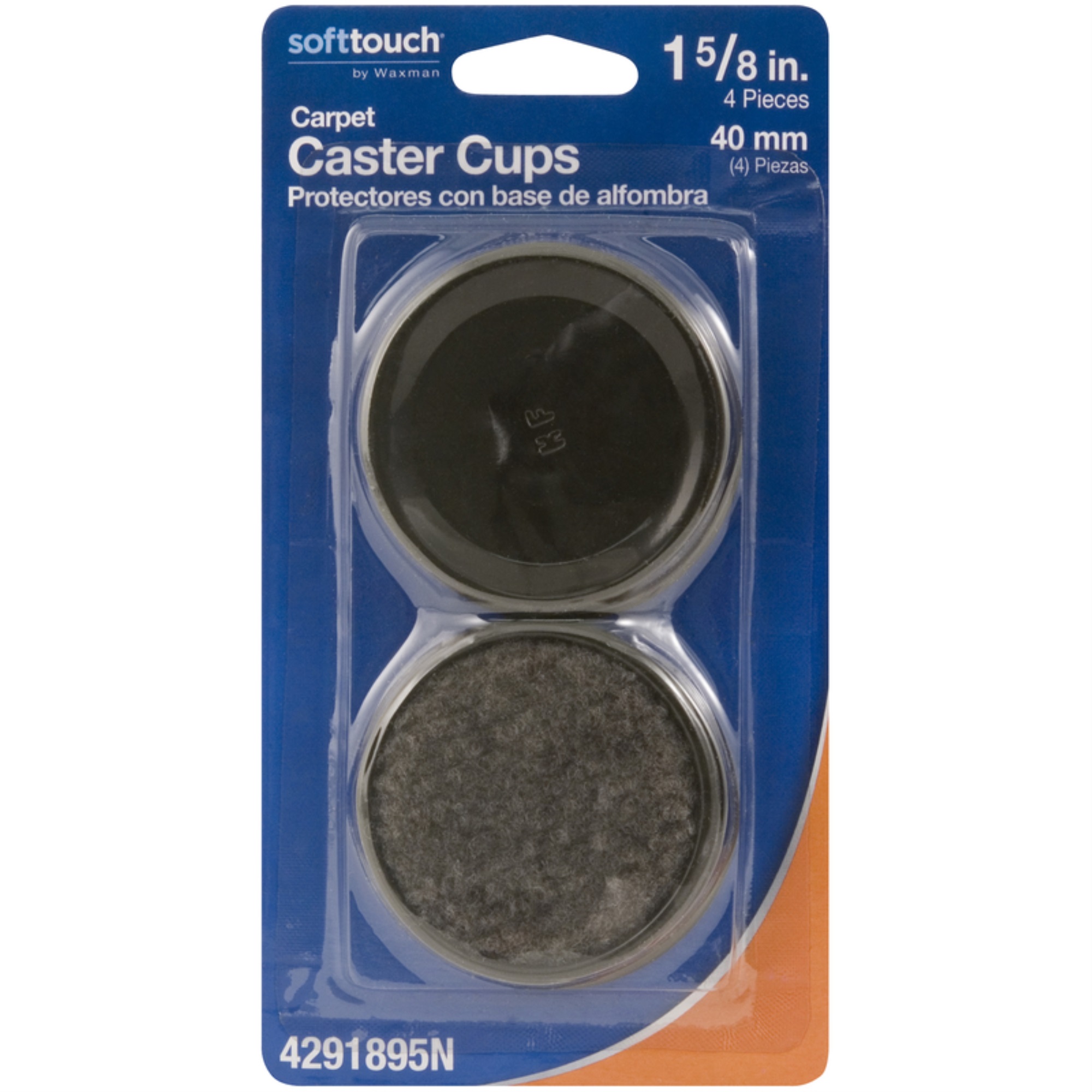 Caster Cups Plst Rnd 4Pk