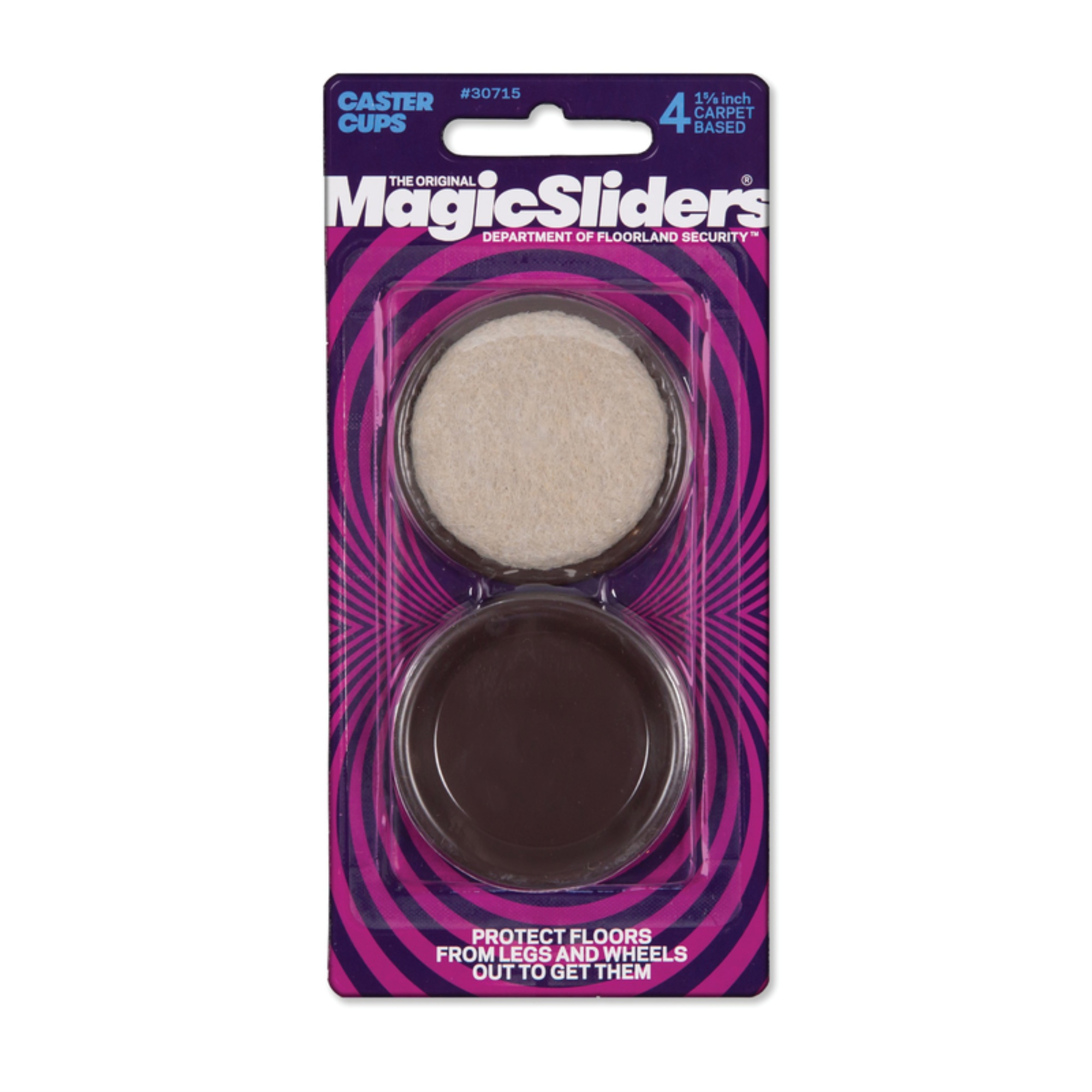 Magic Sliders CASTER CUP RD 1.6""4PK (Pack of 6)