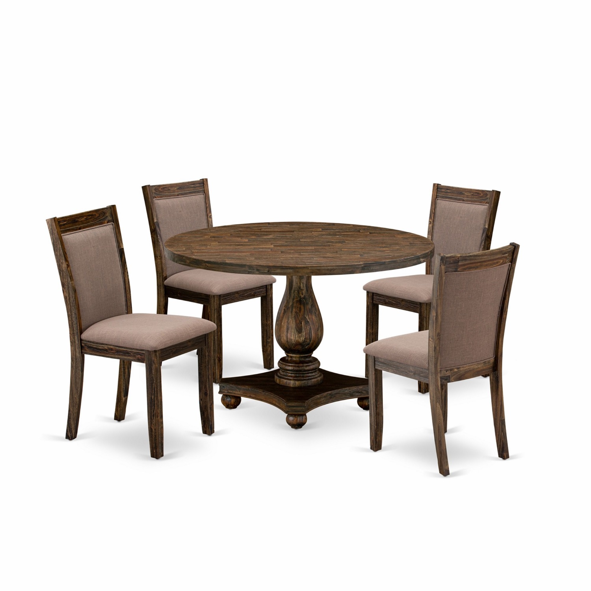 East West Furniture I2MZ5748 5Pc Set Round Table and 4