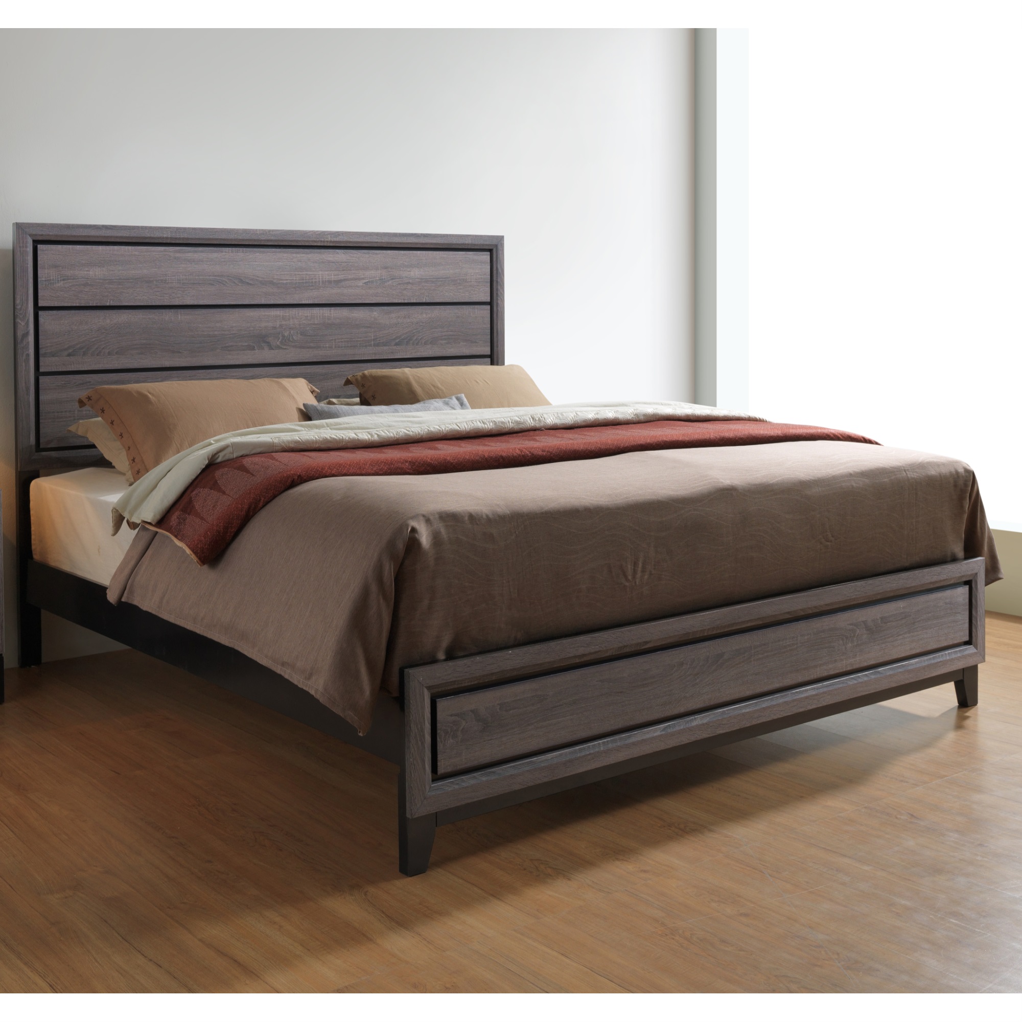 Kate Foil Grey Queen Bed