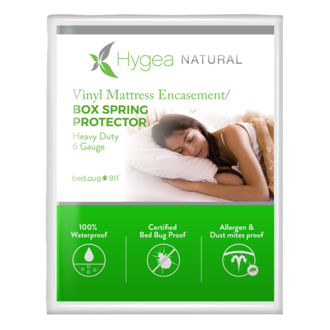 Hygea Natural 6 Gauge Vinyl Bed Bug Mattress/Box Spring CoverQueen