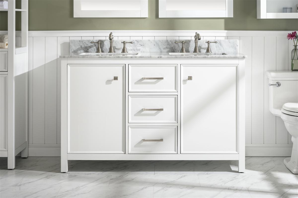 Legion Furniture 54" White Finish Double Sink Vanity With
