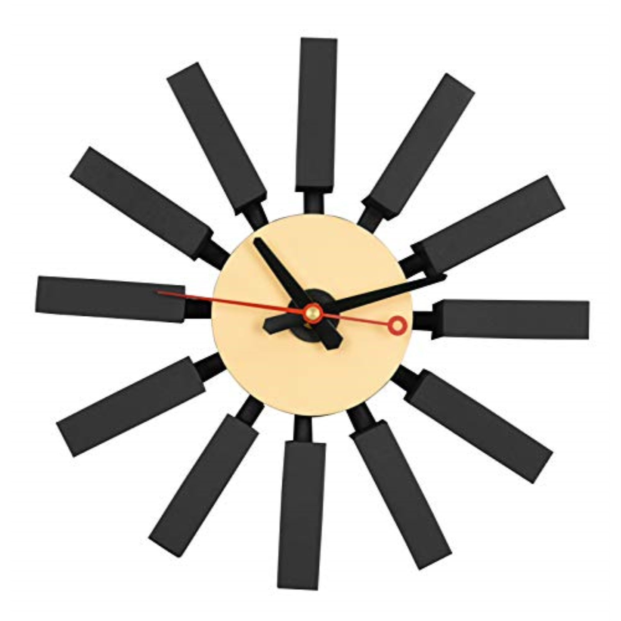 Leisuremod LeisureMod Vdara Modern Design Block Silent NonTicking Wall