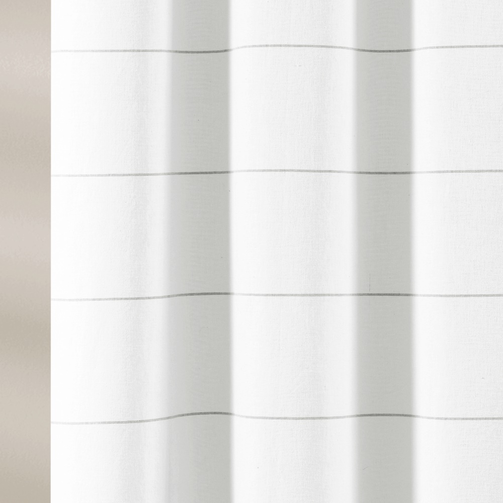 striped fringe shower curtain