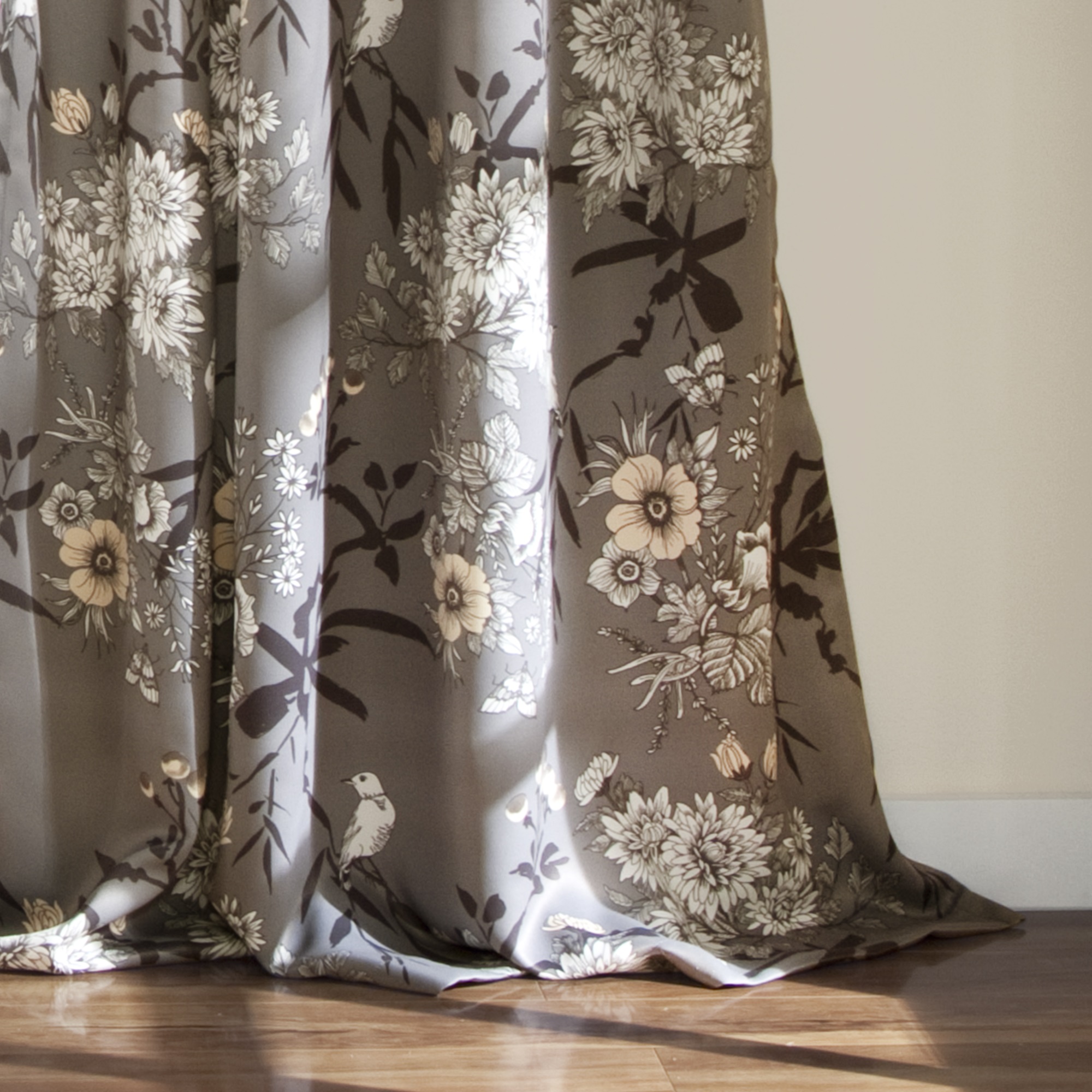 Lush Decor-Botanical Garden Room Darkening Window Curtain Panels 52X108 Set Okazja, niska cena