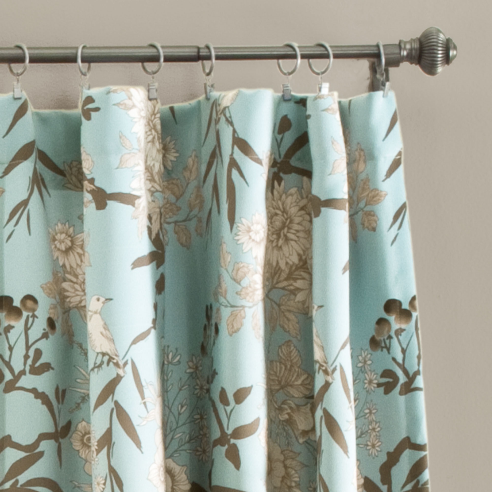 Lush Decor-Botanical Garden Room Darkening Window Curtain Panels 52X108 Set Okazja, niska cena