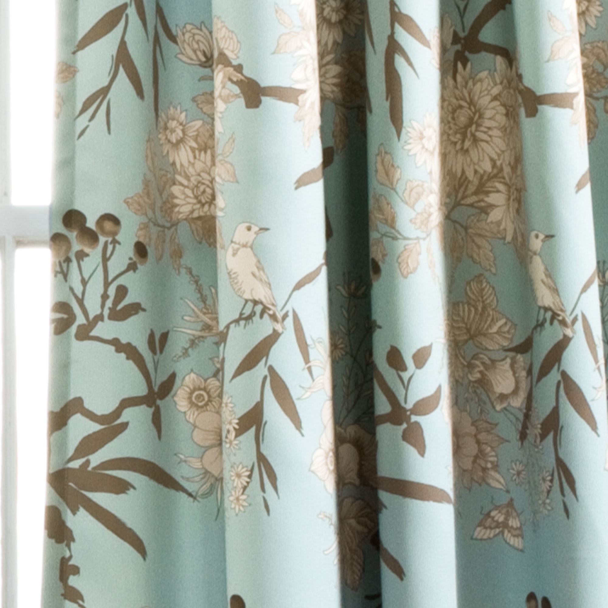Lush Decor-Botanical Garden Room Darkening Window Curtain Panels 52X108 Set Okazja, niska cena