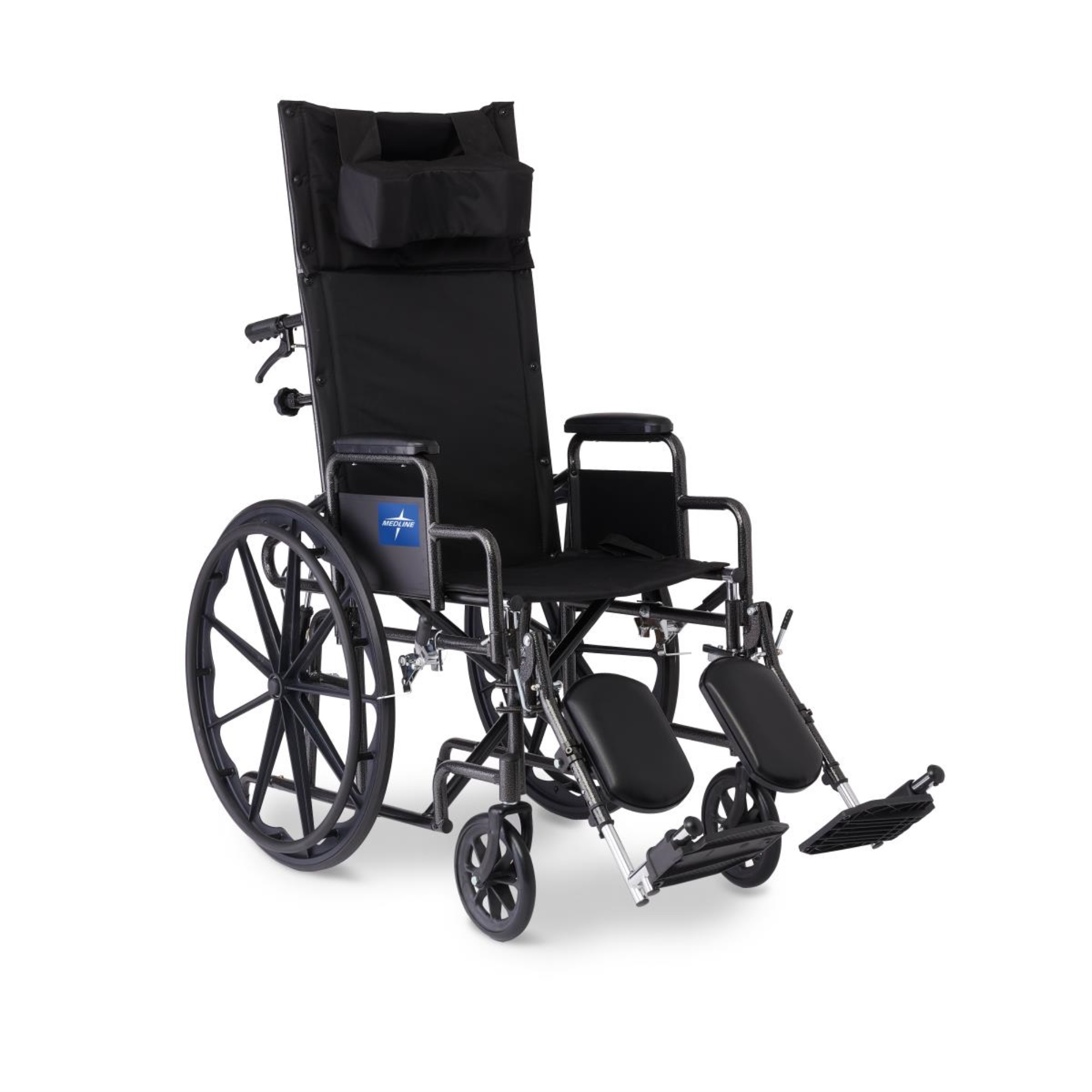 Medline Wheelchairs Reclining Wheelchair with DeskLength Arms, Nylon