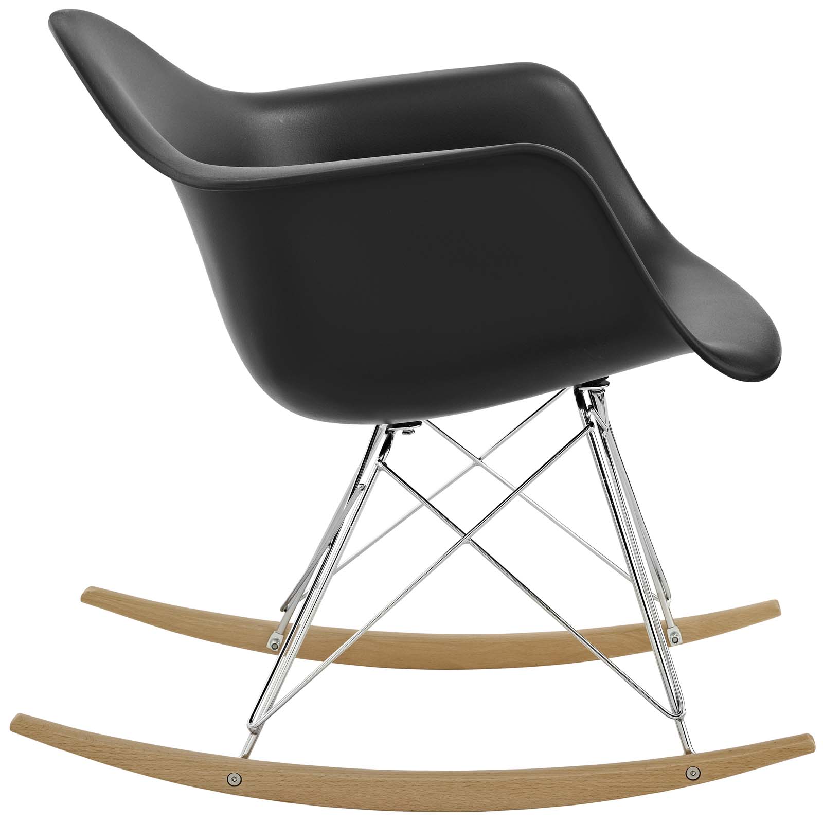 Rocker Plastic Lounge Chair Black - Lexmod Molded Plastic Armchair Rocker Rocker Plastic Lounge Chair Black - Lexmod Molded Plastic Armchair Rocker