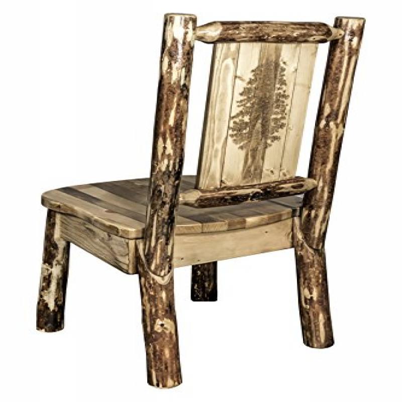 Glacier Country Collection Side Chair w/ Laser Engraved Pine Tree Design