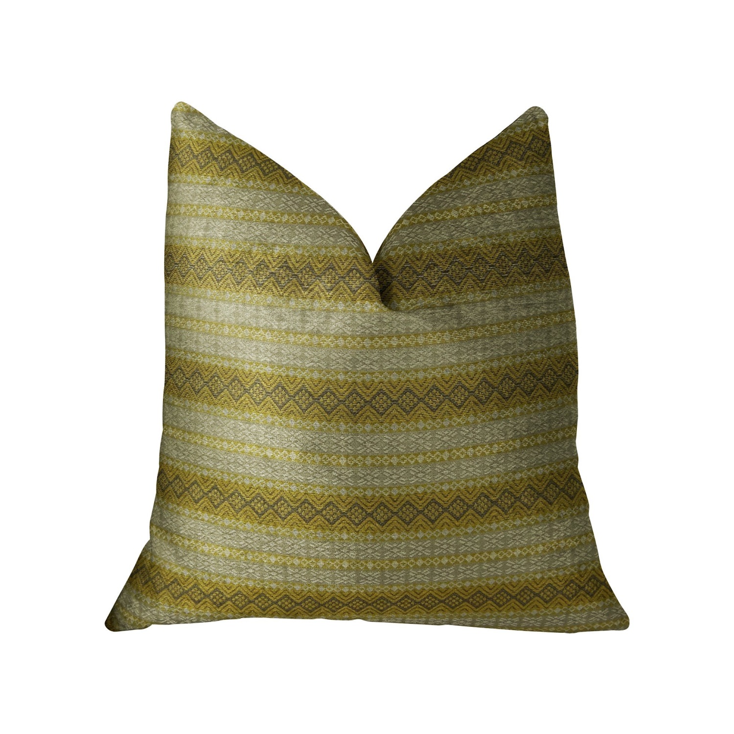 Plutus Full Stripe Handmade Throw Pillow, (Double sided  16" x 16")