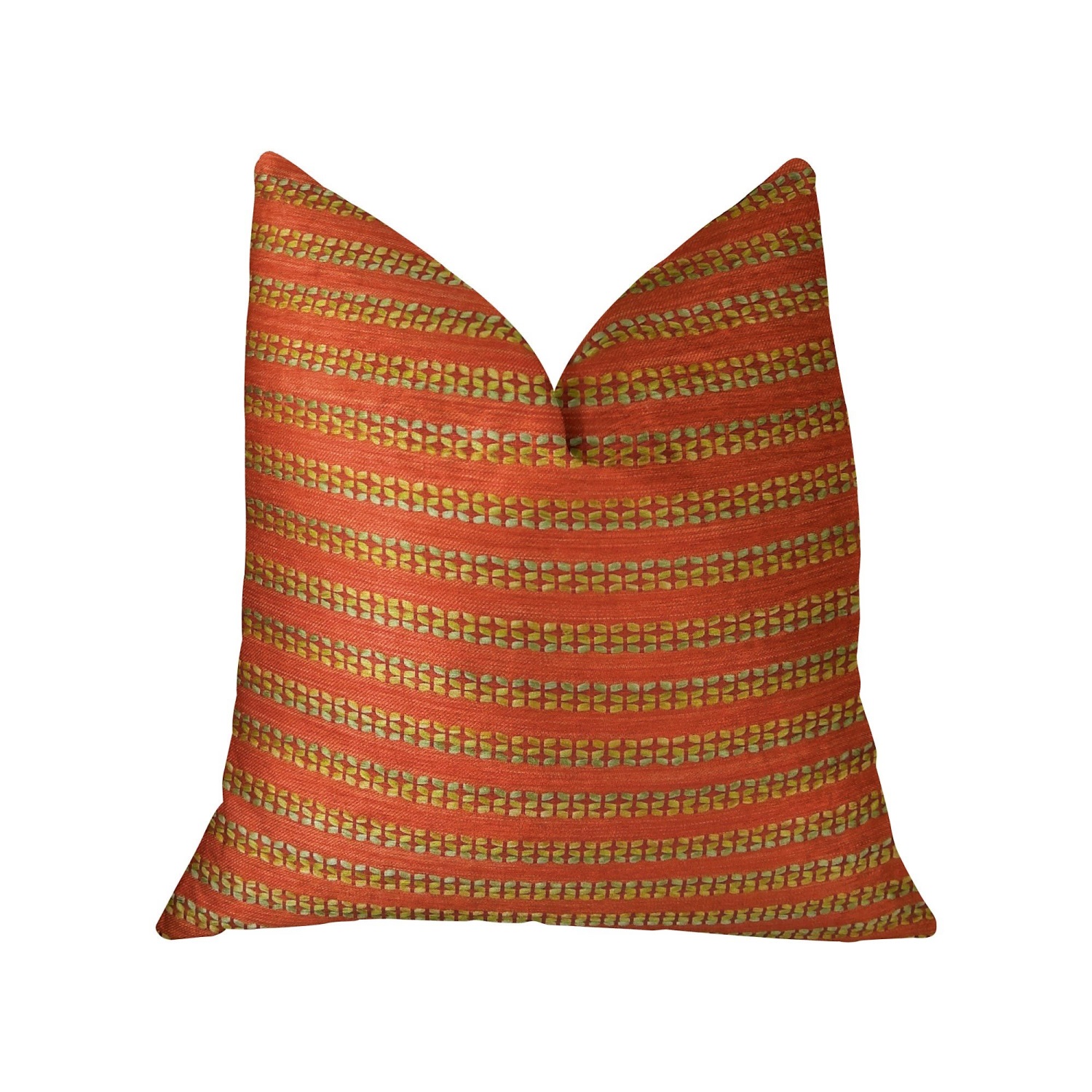 Plutus Tied Rows Handmade Throw Pillow, (20" x 26" Standard)