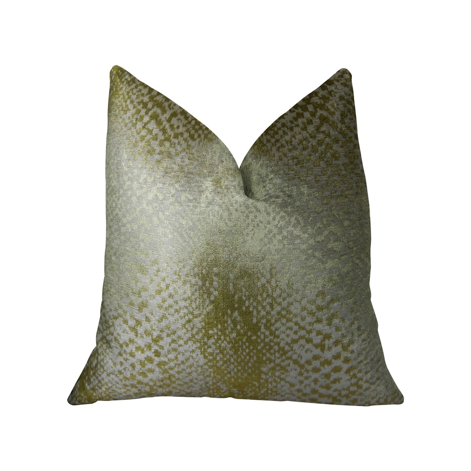 Plutus Hidden World Gold Handmade Throw Pillow, (26" x 26")