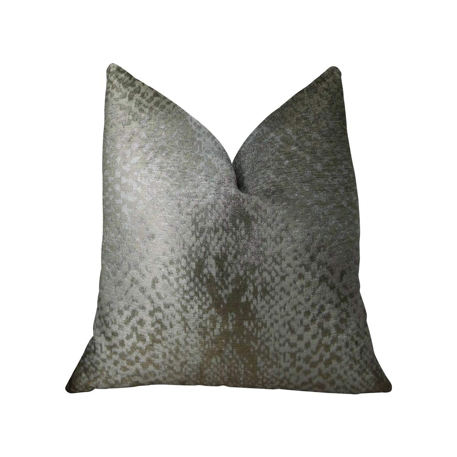 Plutus Hidden World Silver Handmade Throw Pillow, (Double sided  12" x 25")