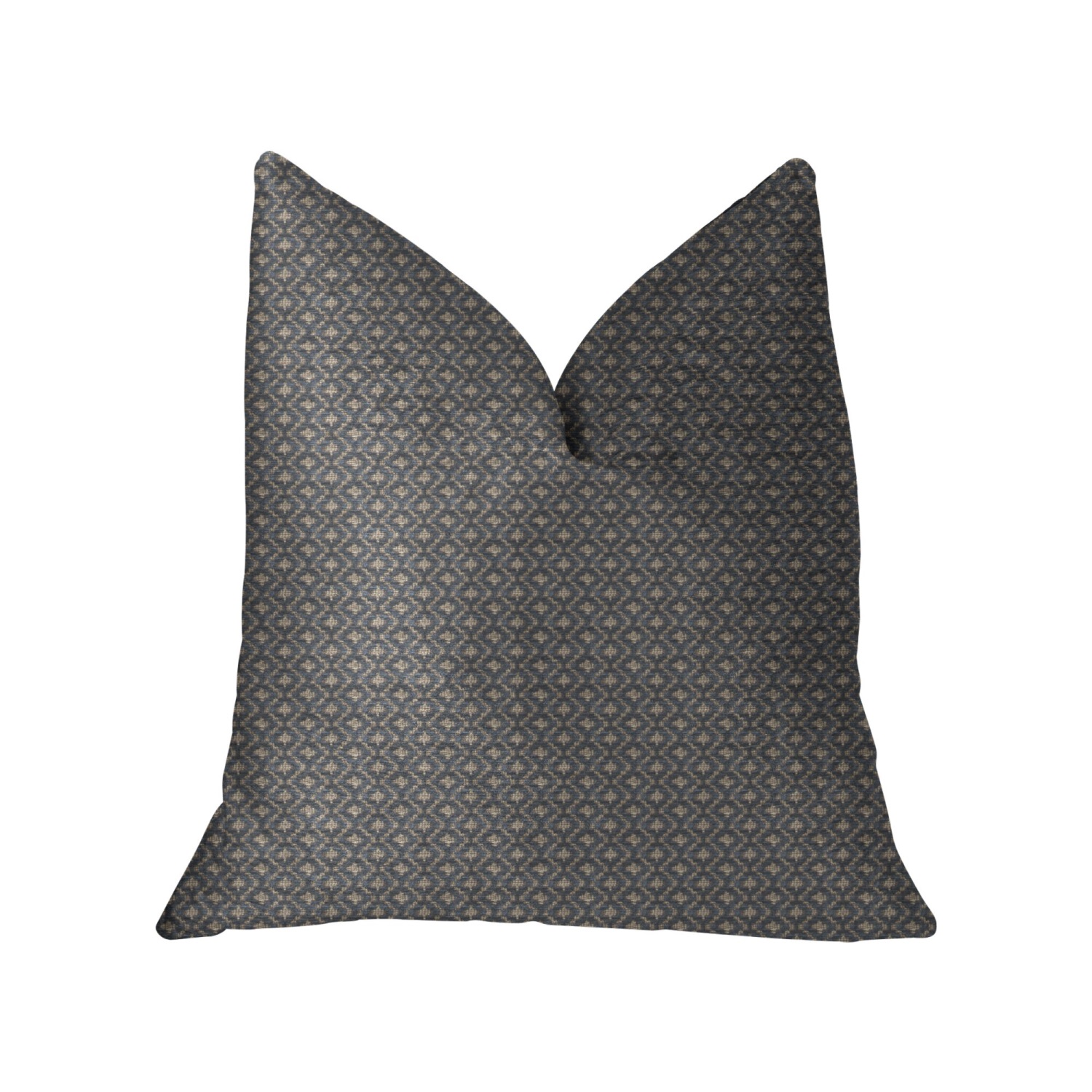 Plutus Cleopatra Blue and Gold Luxury Throw Pillow - Double sided  20" x 20"