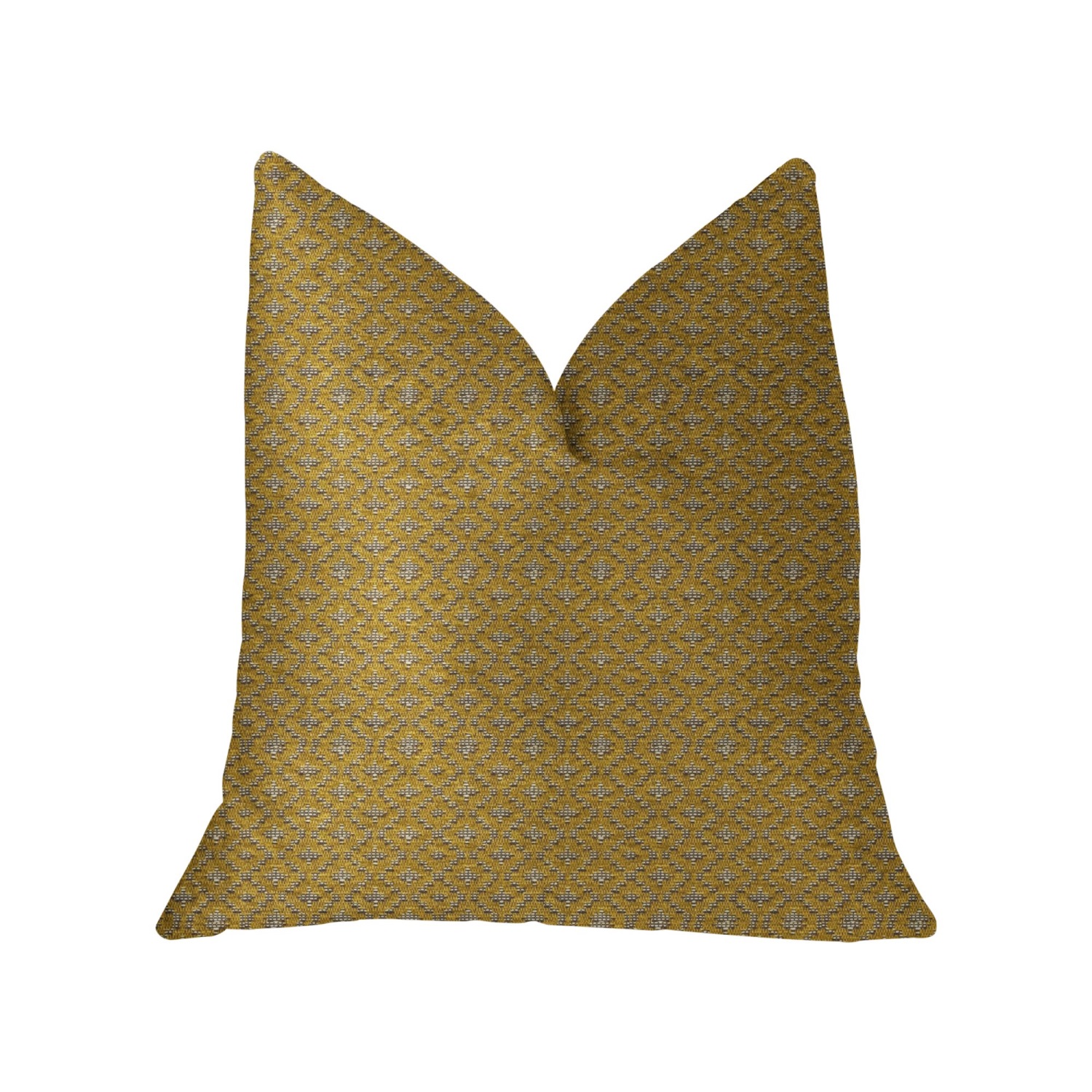 Plutus Goden Cleopatra Gold and Silver Luxury Throw Pillow - Double sided  18" x 18"