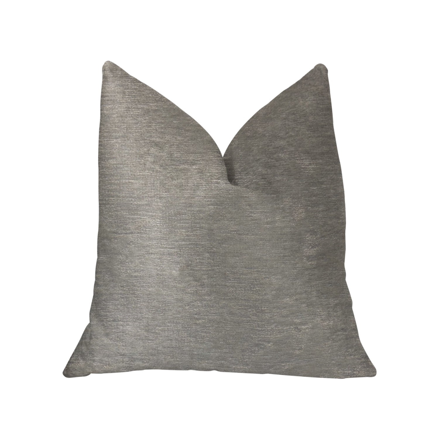 Plutus Pearly Shell Velvet Cream and Ivory Luxury Throw Pillow - Double sided  18" x 18"