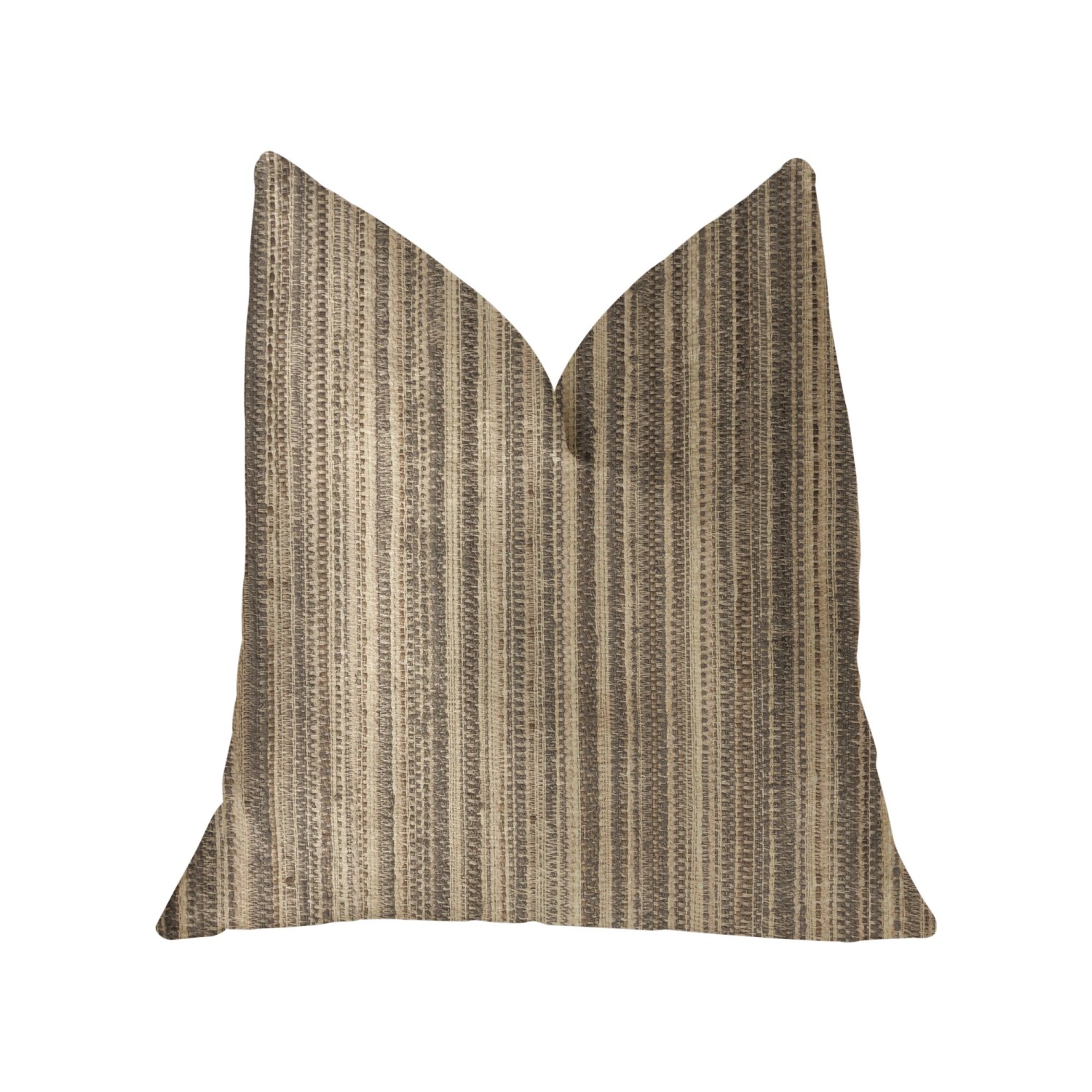 Plutus New Hampton Ivory and Beige Luxury Throw Pillow - Double sided  18" x 18"