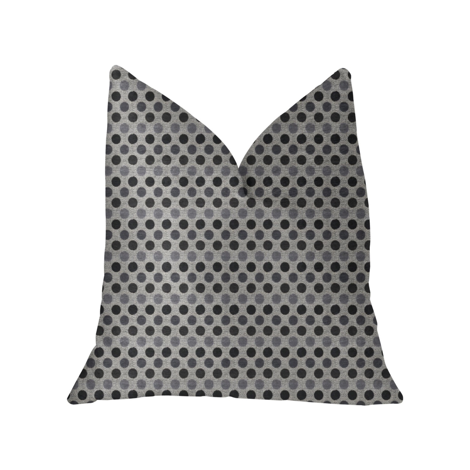 Plutus Paramount Gray and Black Luxury Throw Pillow - Double sided  18" x 18"