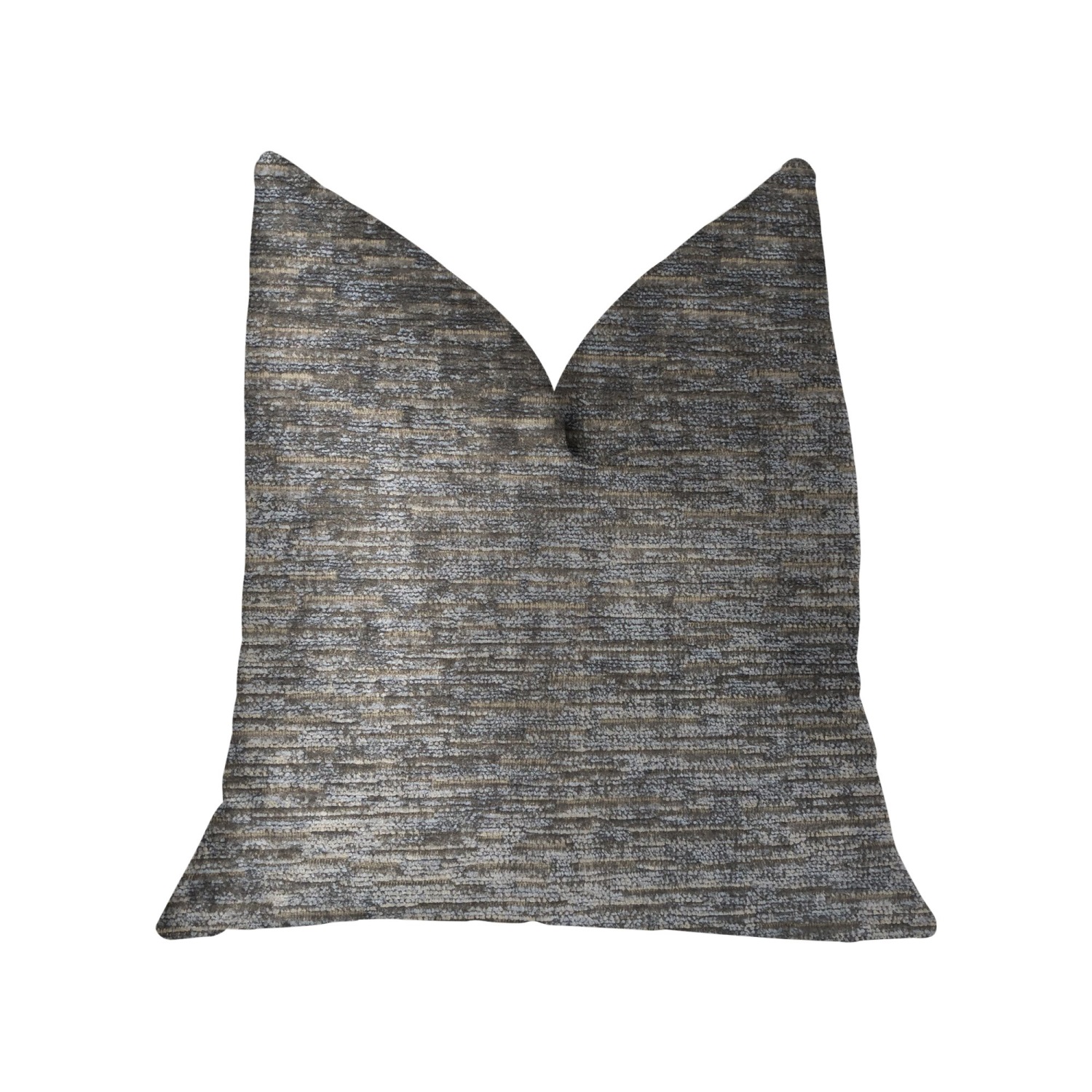 Plutus Drizziling Mist Gray Luxury Throw Pillow - Double sided  20" x 36" King