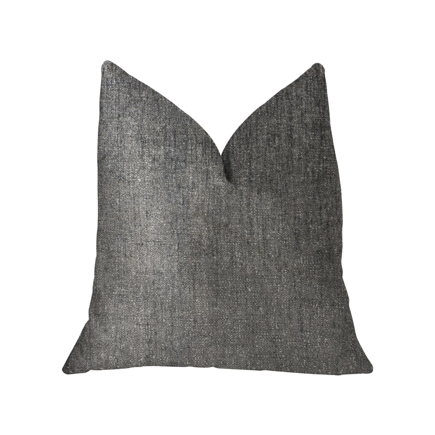 Plutus Cambridge Gray and Silver Luxury Throw Pillow - Double sided  18" x 18"