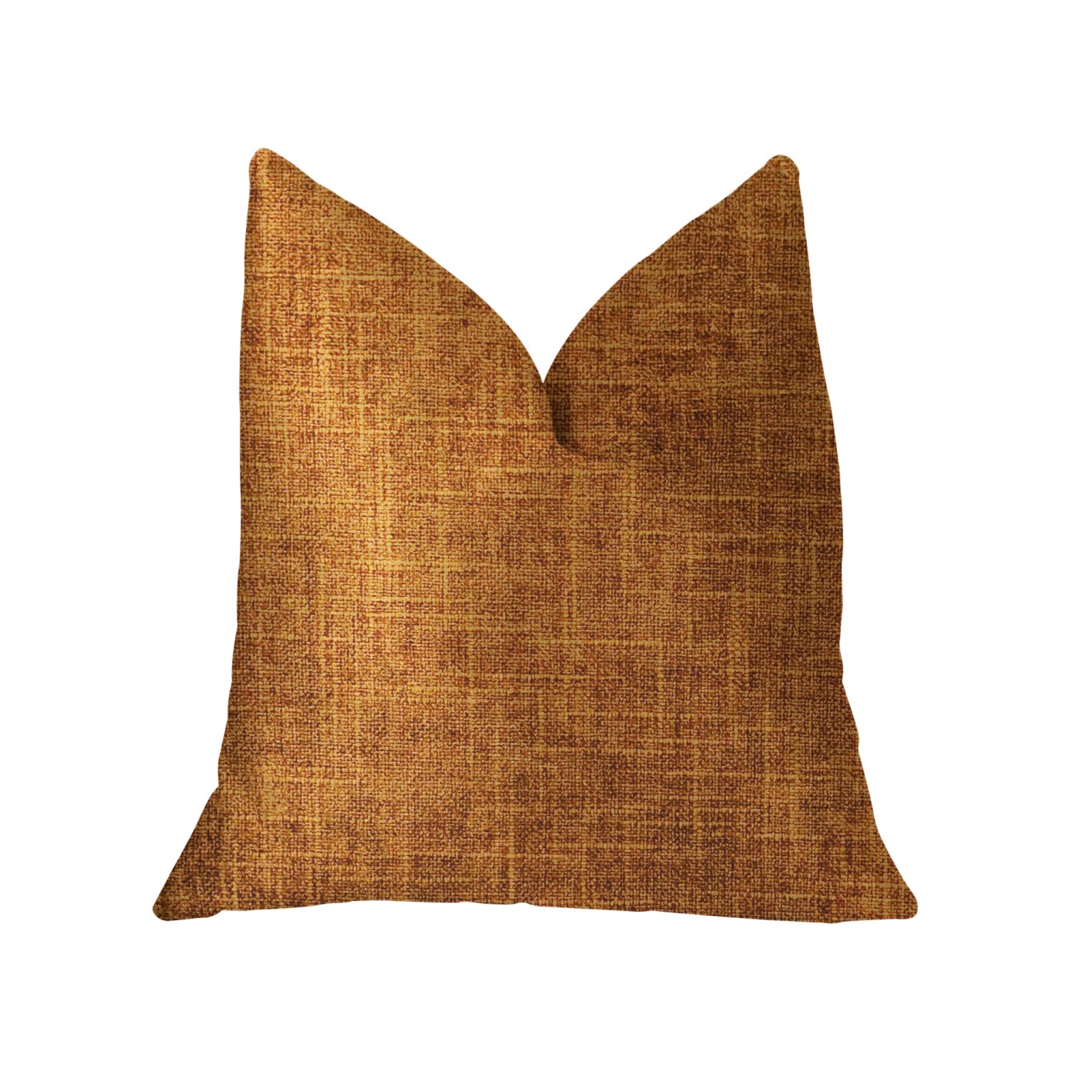 Plutus Marmalade Brown and Gold Luxury Throw Pillow - Double sided  12" x 20"