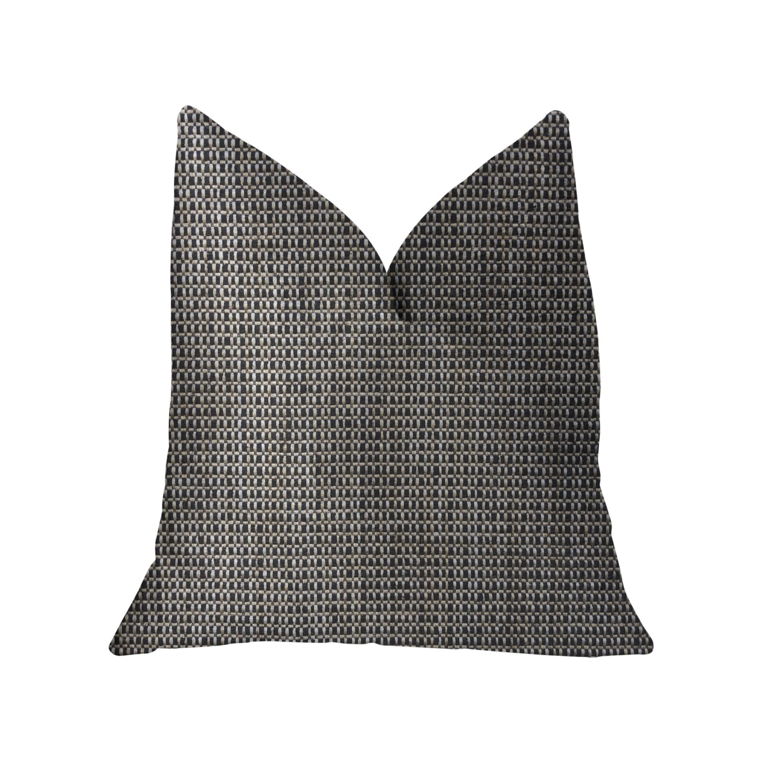 Plutus Melbourne Beige and Black Luxury Throw Pillow - Double sided  22" x 22"