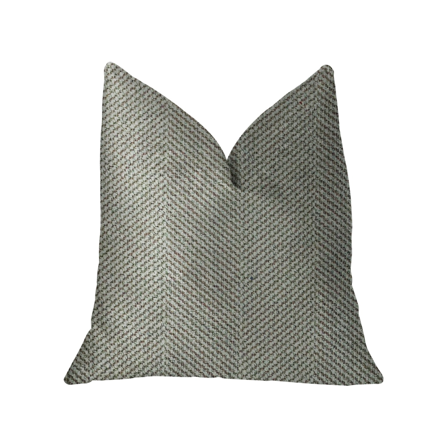Plutus Jordyn Green and Gold Luxury Throw Pillow - Double sided  18" x 18"