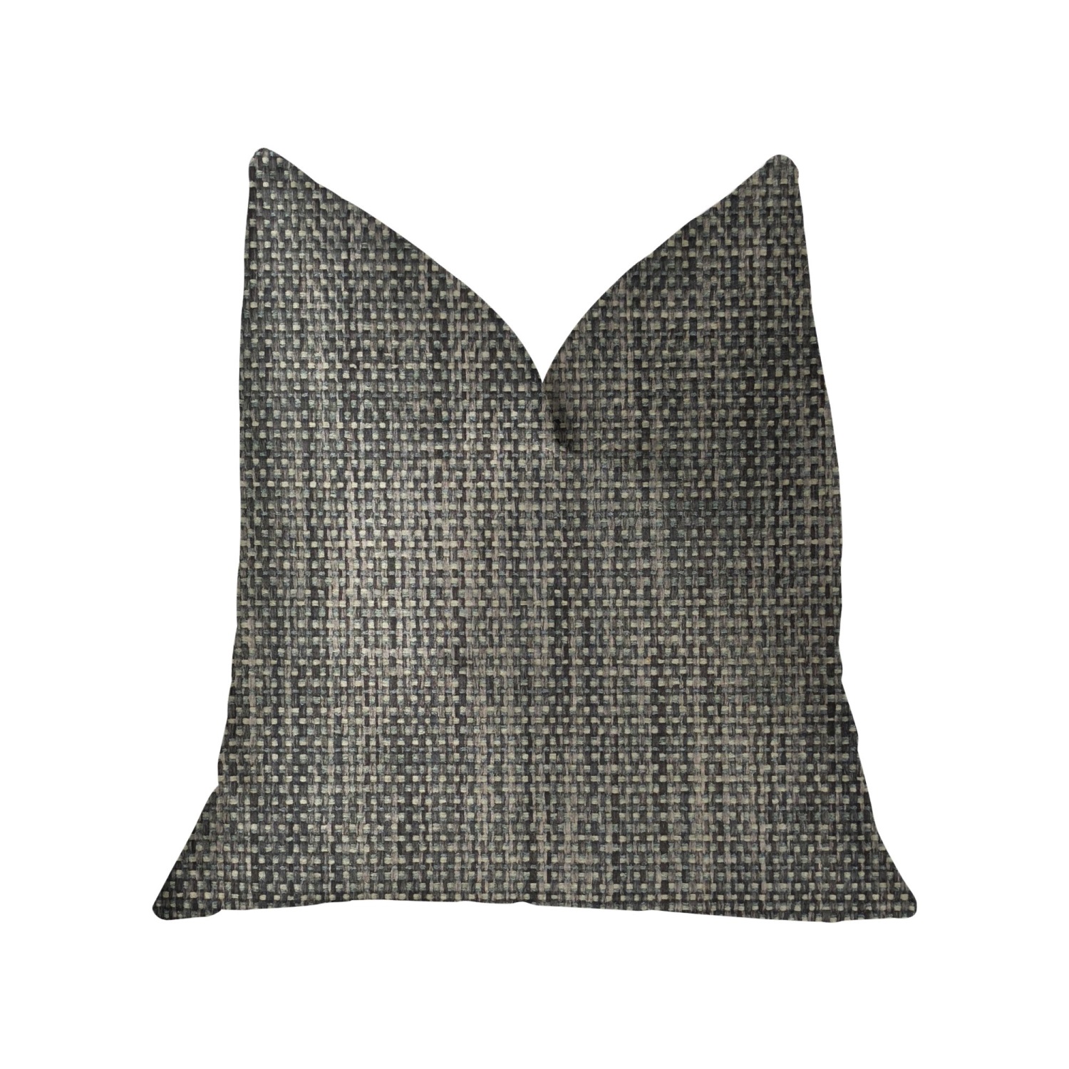 Plutus Bluejay Cayne  Blue and Gray Luxury Throw Pillow - Double sided  20" x 36" King