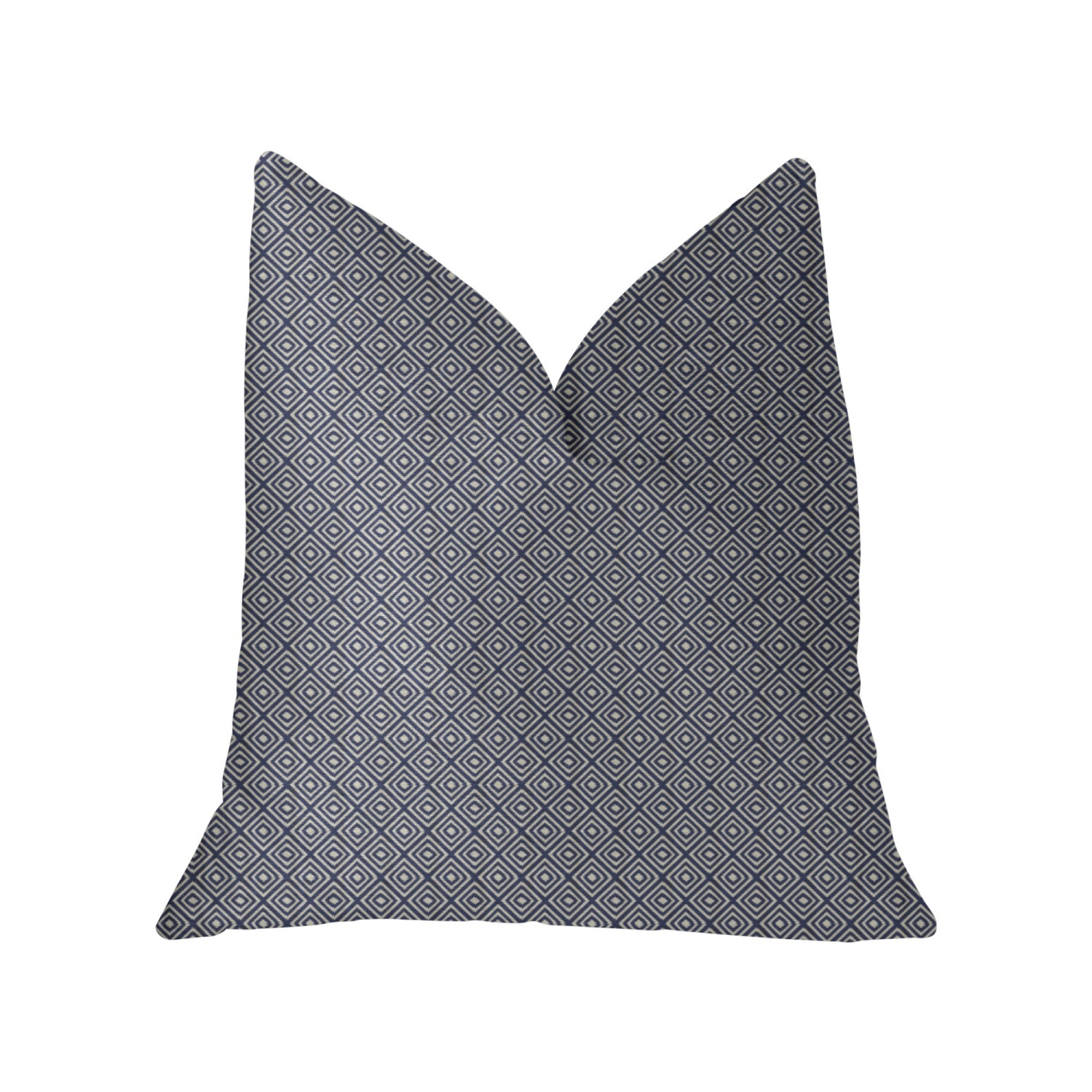 Plutus Daydream Blue and Beige Luxury Throw Pillow - Double sided  18" x 18"