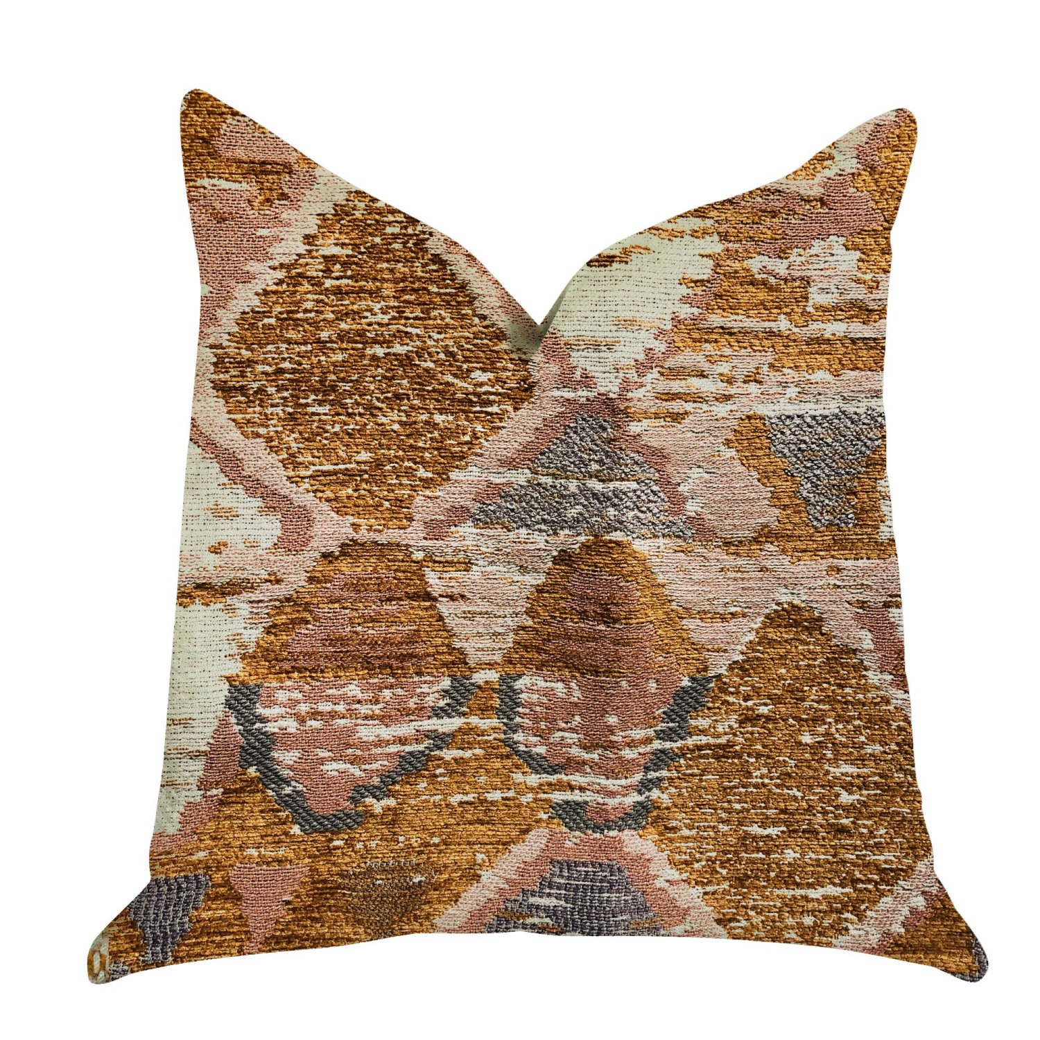 Plutus Mira Oasis Shades of Brown Luxury Throw Pillow - Double sided  20" x 26" Standard