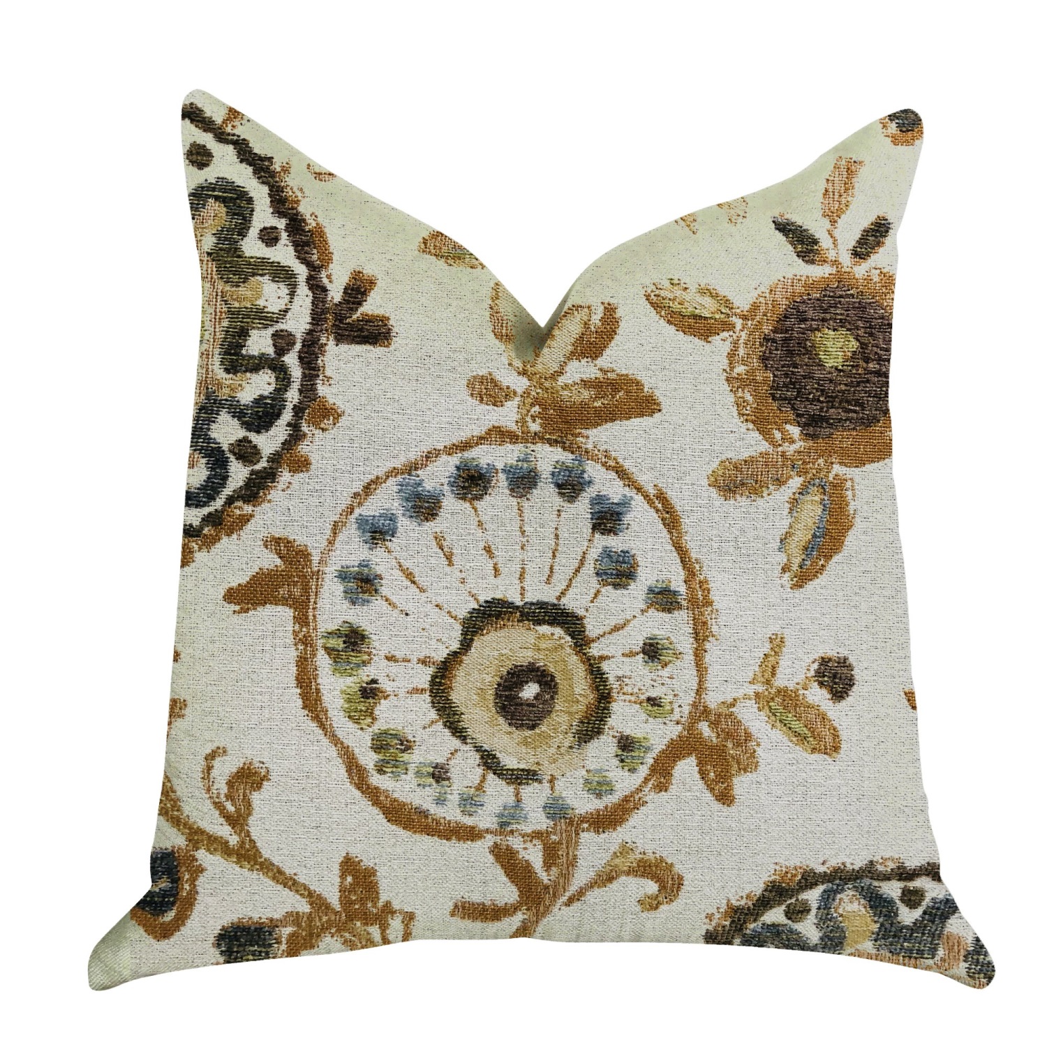 Plutus Daliani Floral Luxury Throw Pillow - Double sided  18" x 18"