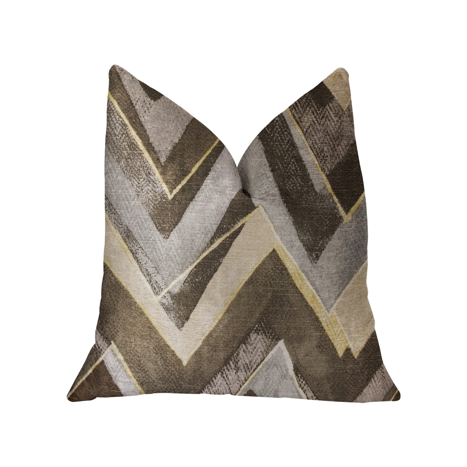 Plutus Badger Cove Brown Luxury Throw Pillow - Double sided  20" x 30" Queen