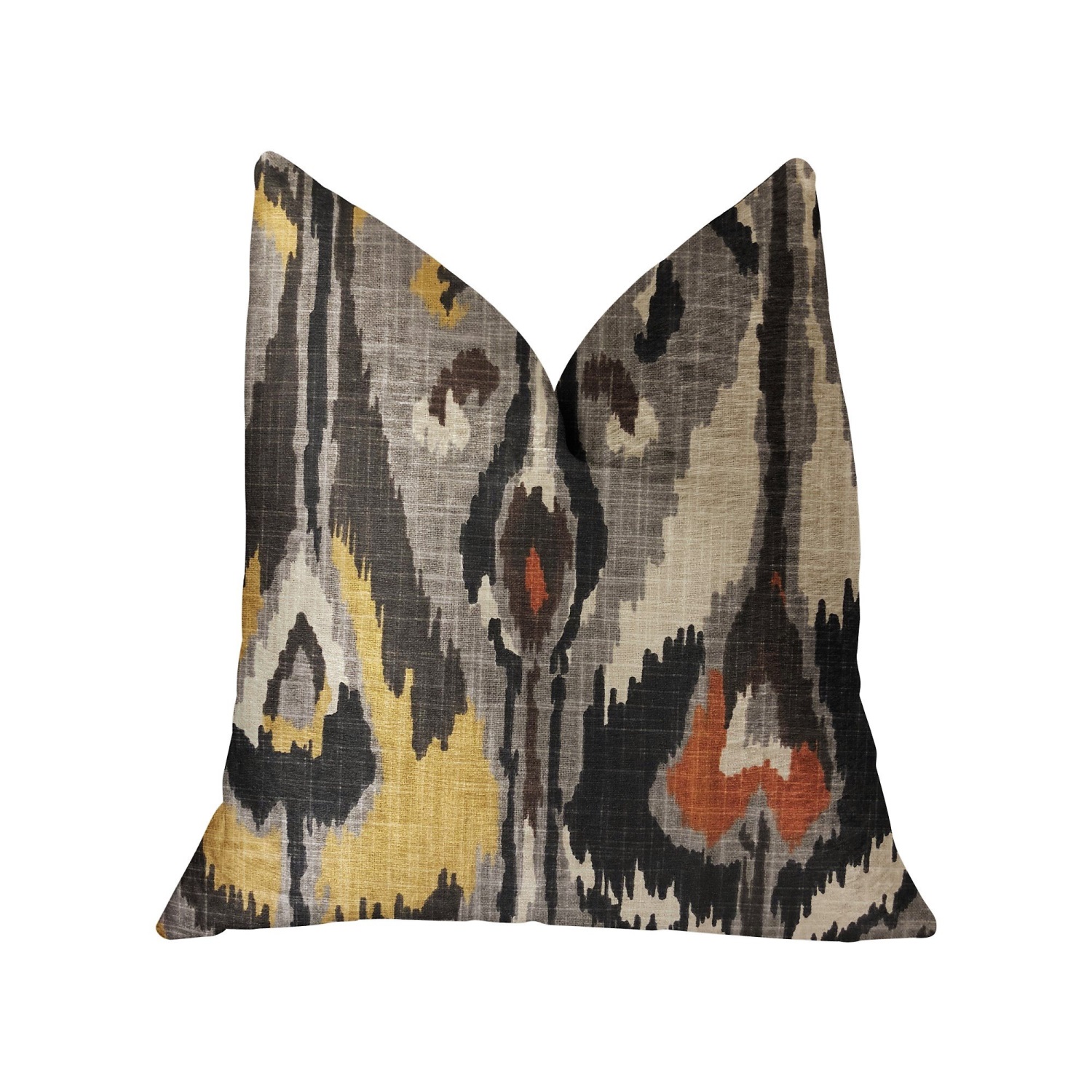 Plutus Tigerlily Gray Luxury Throw Pillow - Double sided  18" x 18"