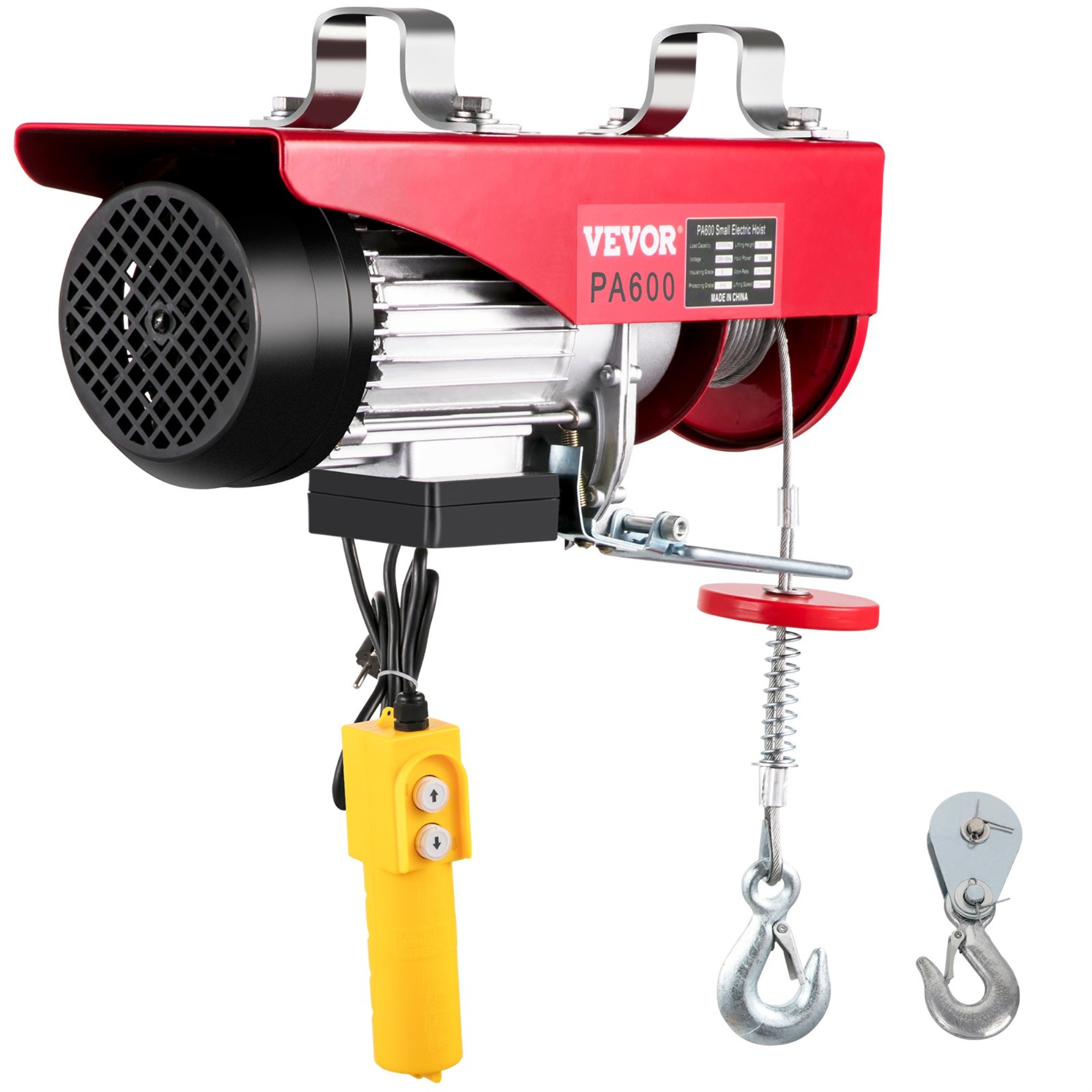 VEVOR 1320Lbs Electric Hoist Winch Lifting Engine Crane Steel Ceiling
