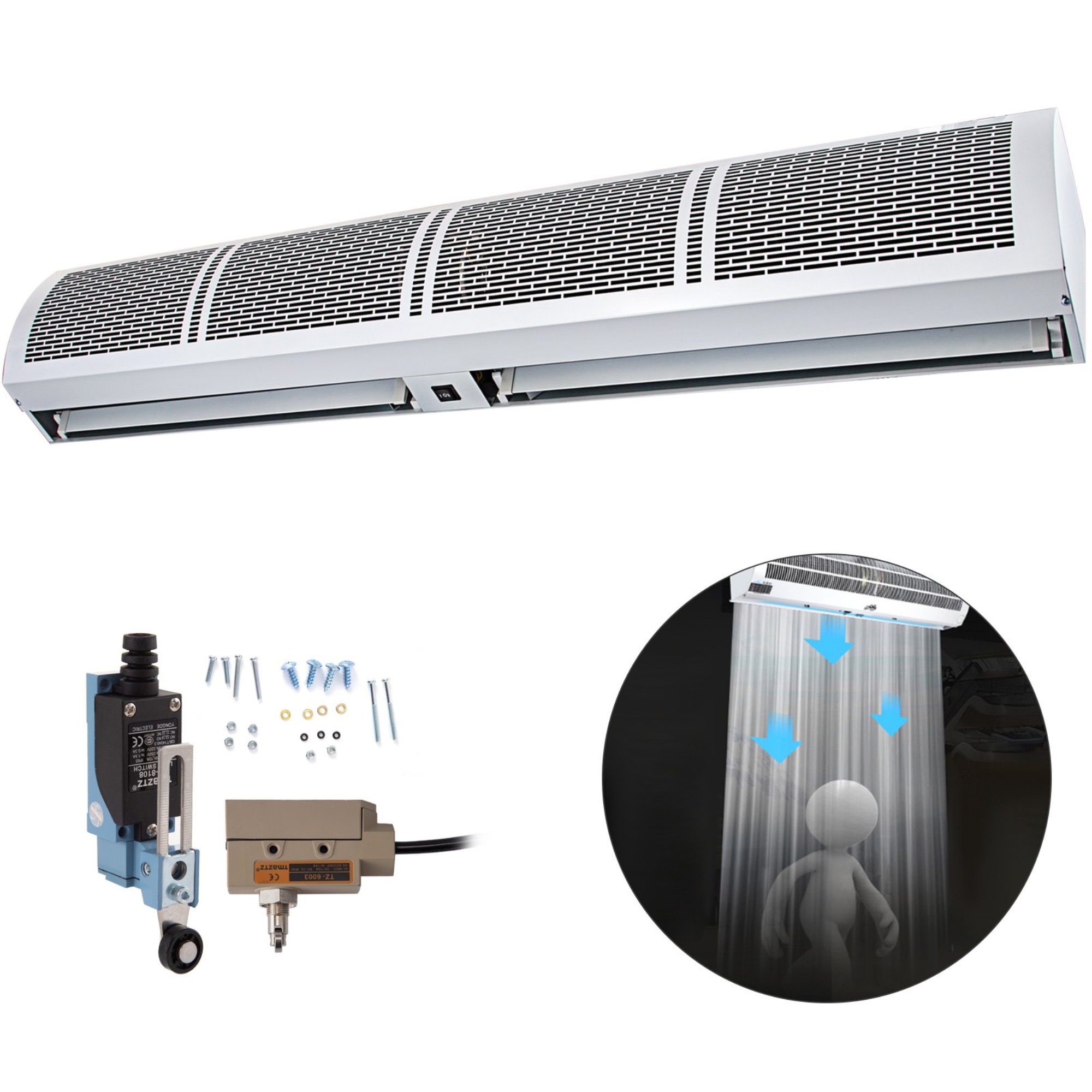 VEVOR 59" Super Power Air Curtain Commercial 2 Speeds 2500cfm Air
