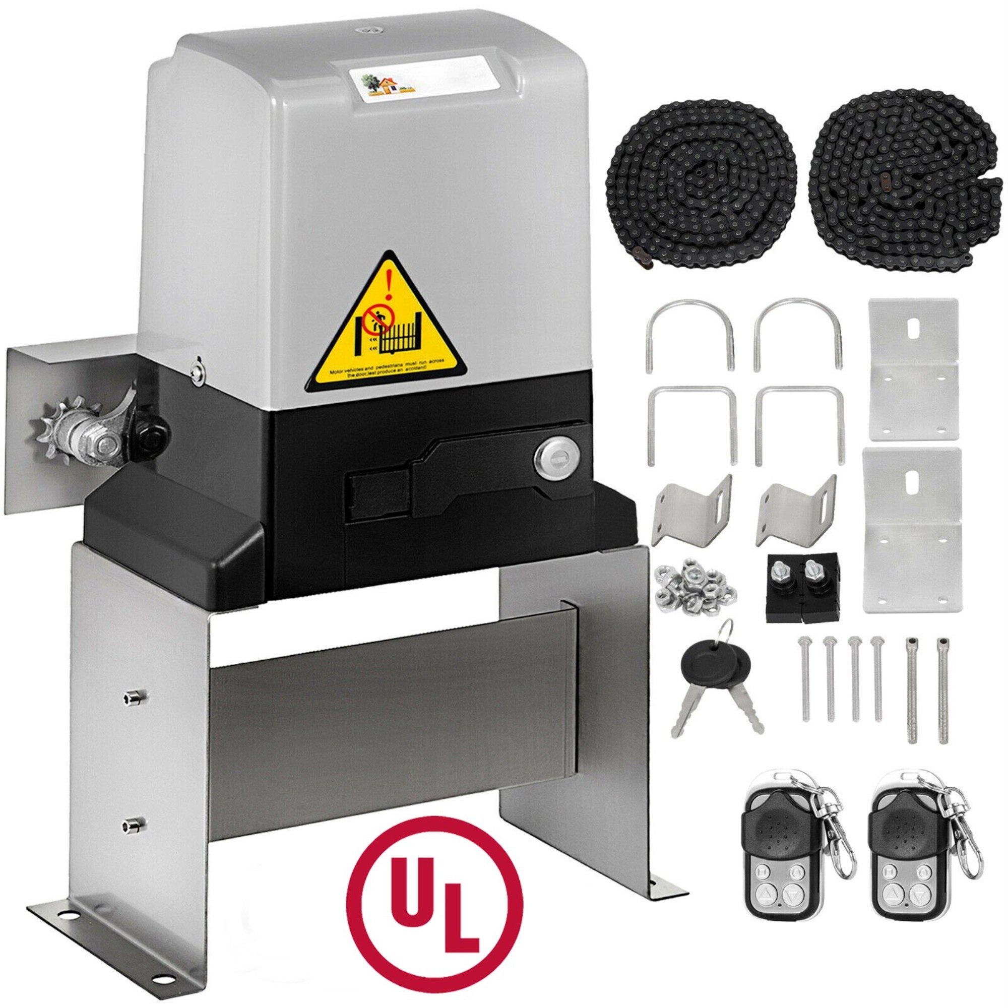 VEVOR 1800 LBS Sliding Gate Opener Door Operator Kit Automatic Electric Hardware