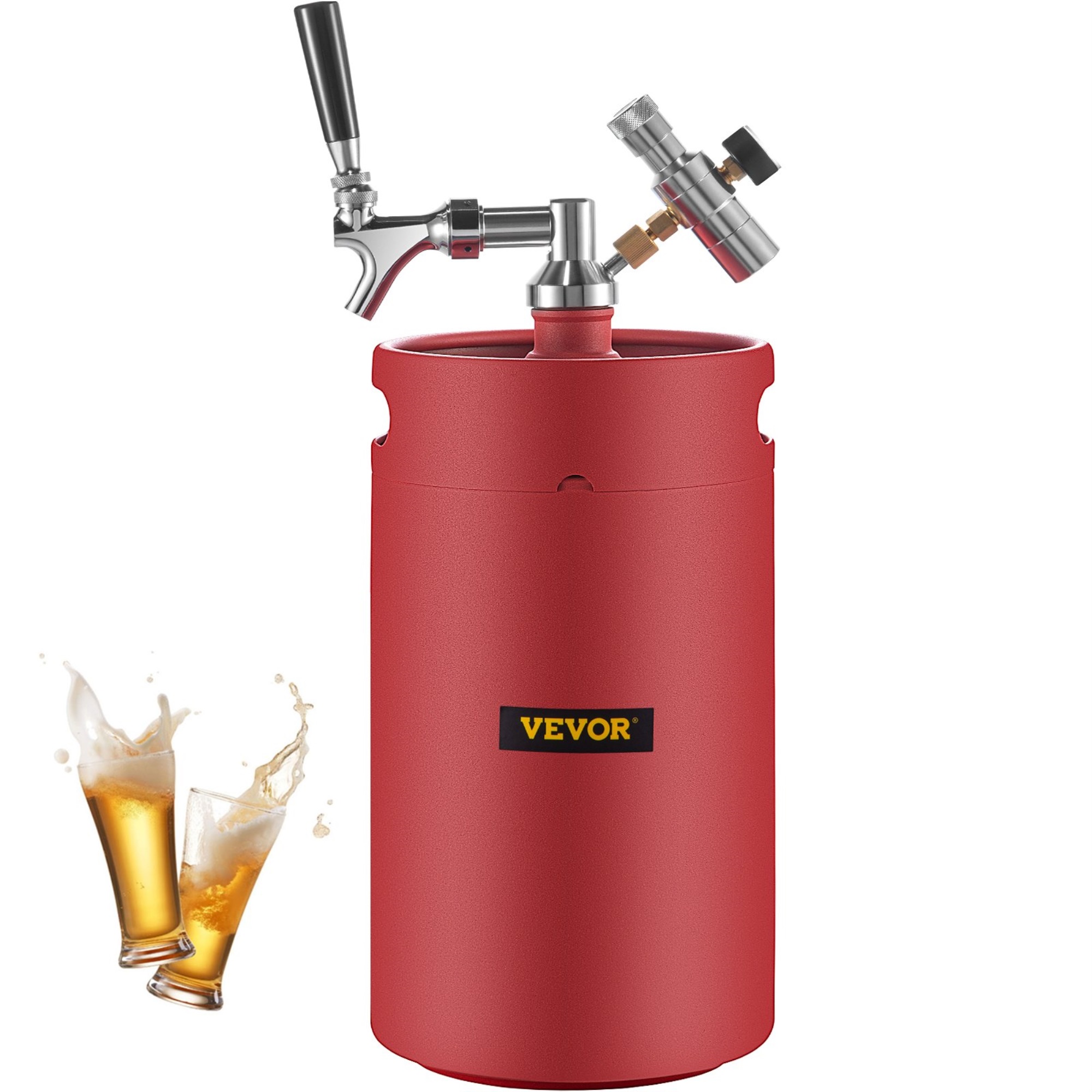 VEVOR Vevor Pressurized Growler Mini Keg Draft Growler For Home 270oz ...