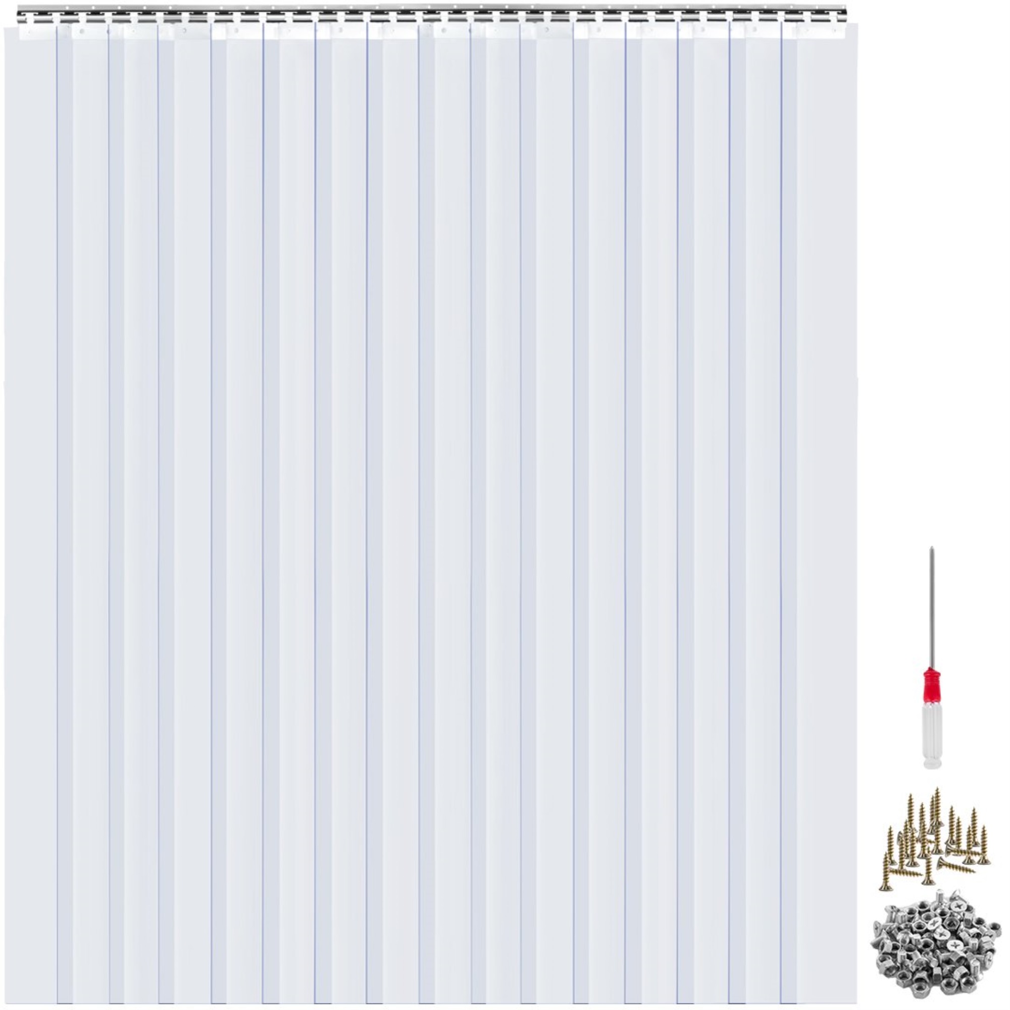 VEVOR Plastic Curtain Plastic Strip Curtain 8 ft Width x 8 ft Height