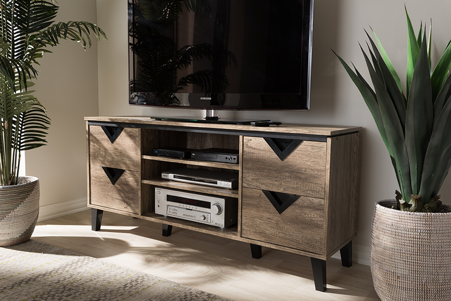Baxton Studio Cardiff Modern And Contemporary Light Brown Wood 55 Contemporary Light Brown Wood