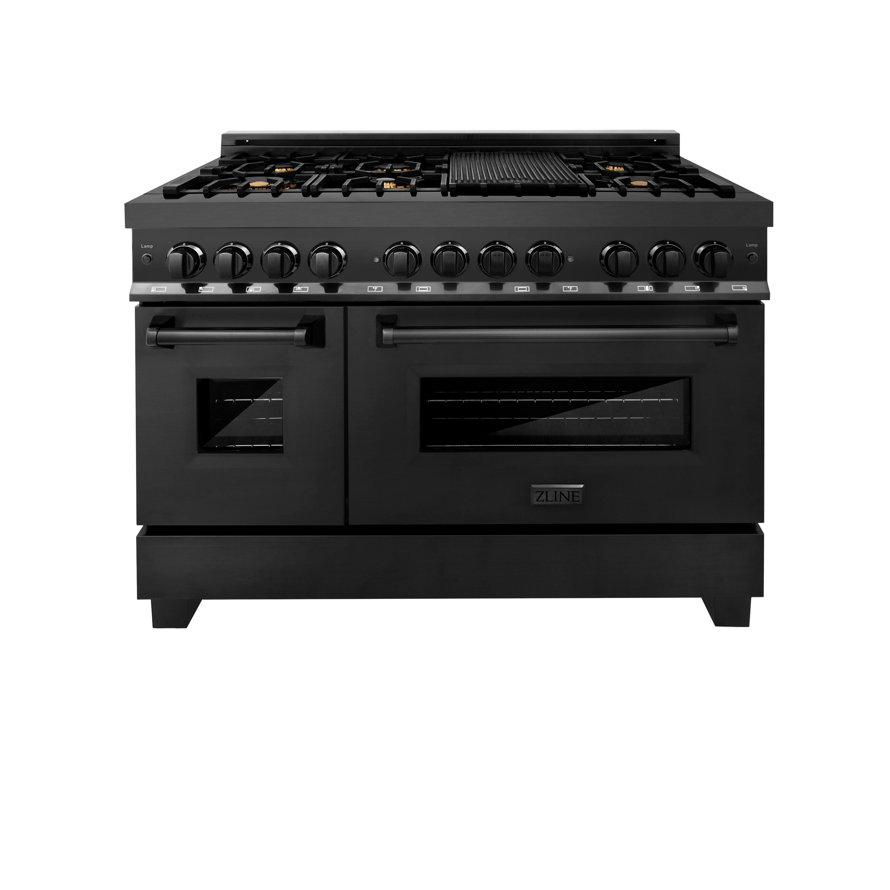 ZLINE KITCHEN ZLINE 48" Black Stainless 6.0 cu.ft. 7 Gas Burner